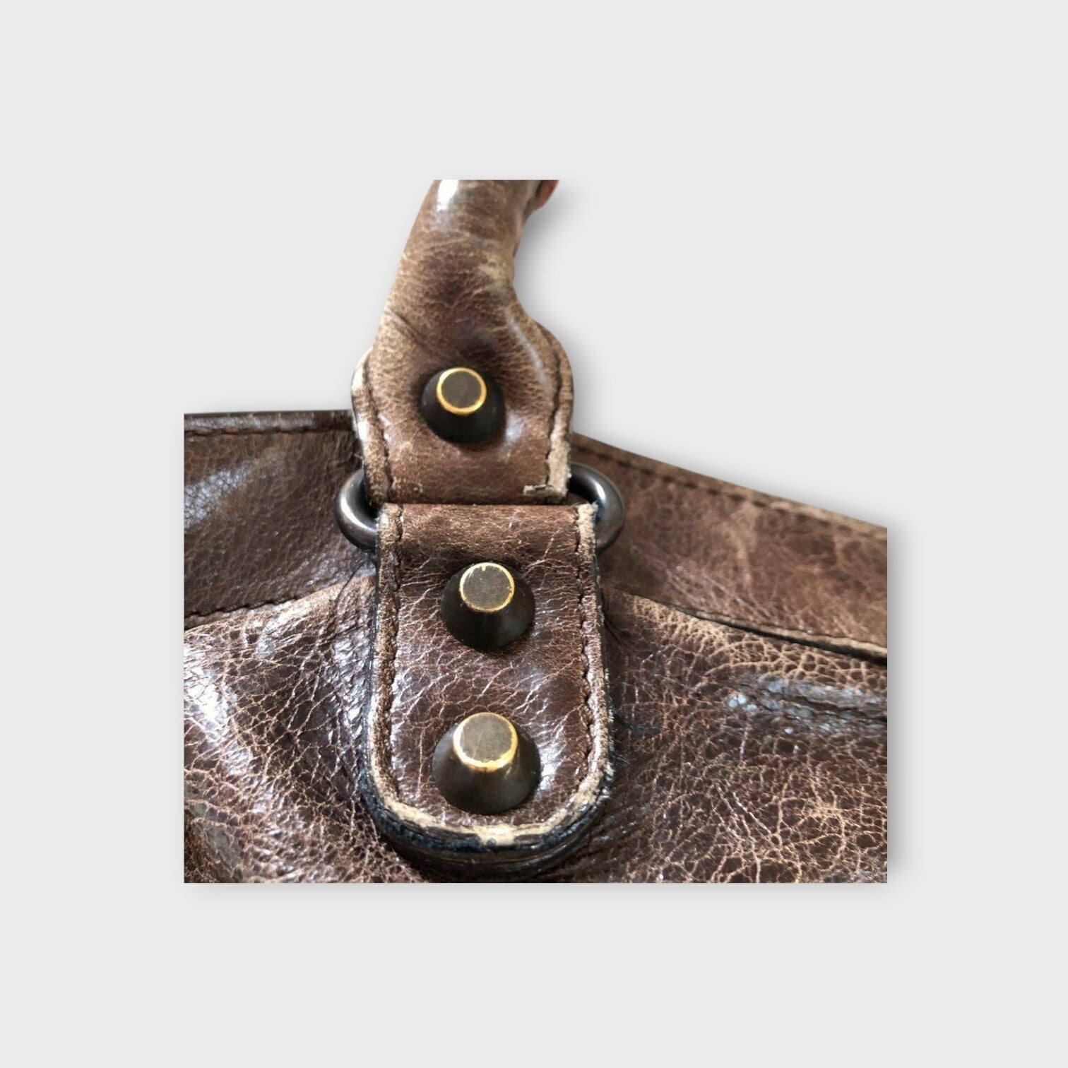 BALENCIAGA  Shoulder bag dark brown leather