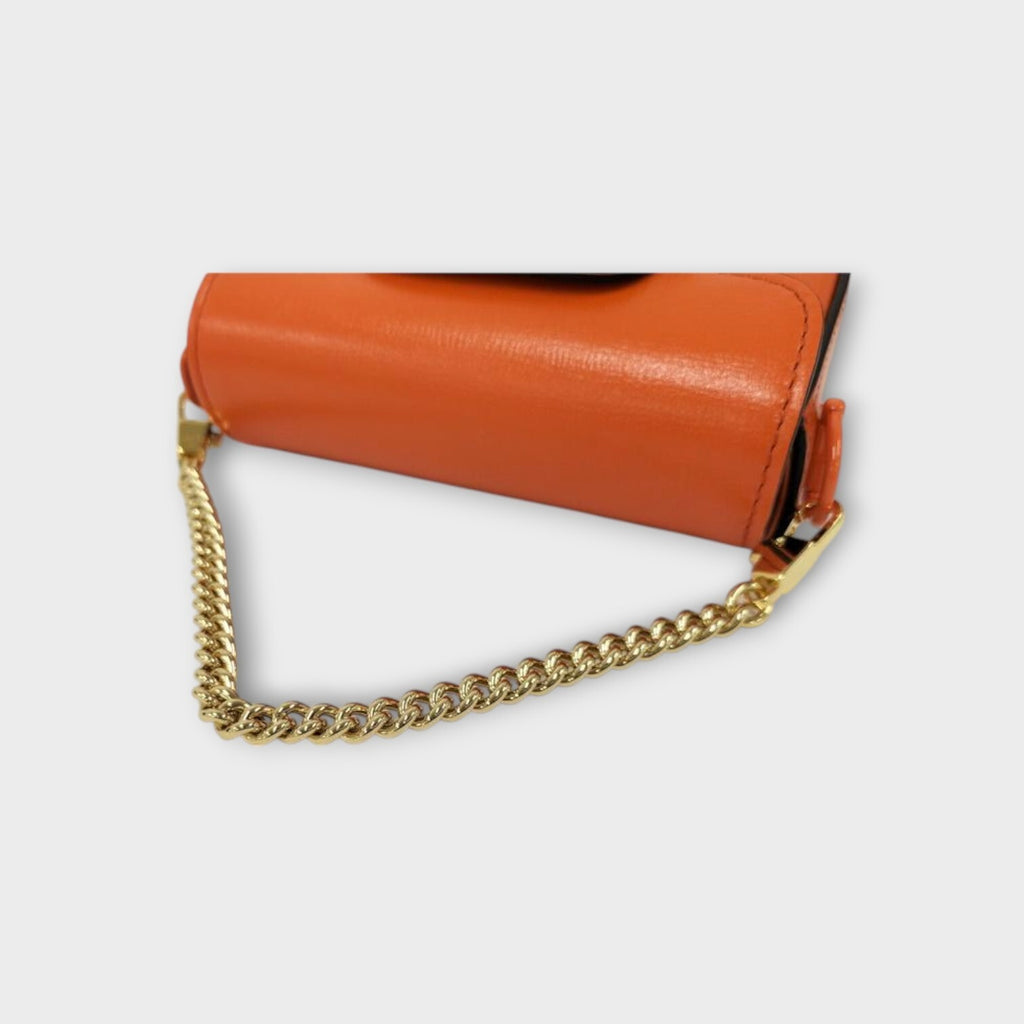GUCCI Horsebit 1955 2Way Shoulder Bag Leather Orange 726863 【N】