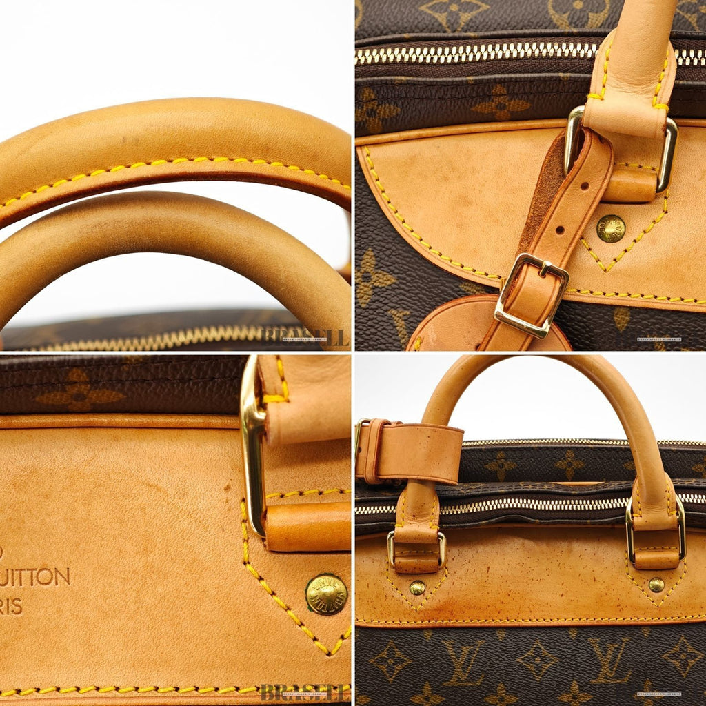 Louis Vuitton Alize 24 Heures Monogram M41399 2way Handbag Shoulder Bag Brown