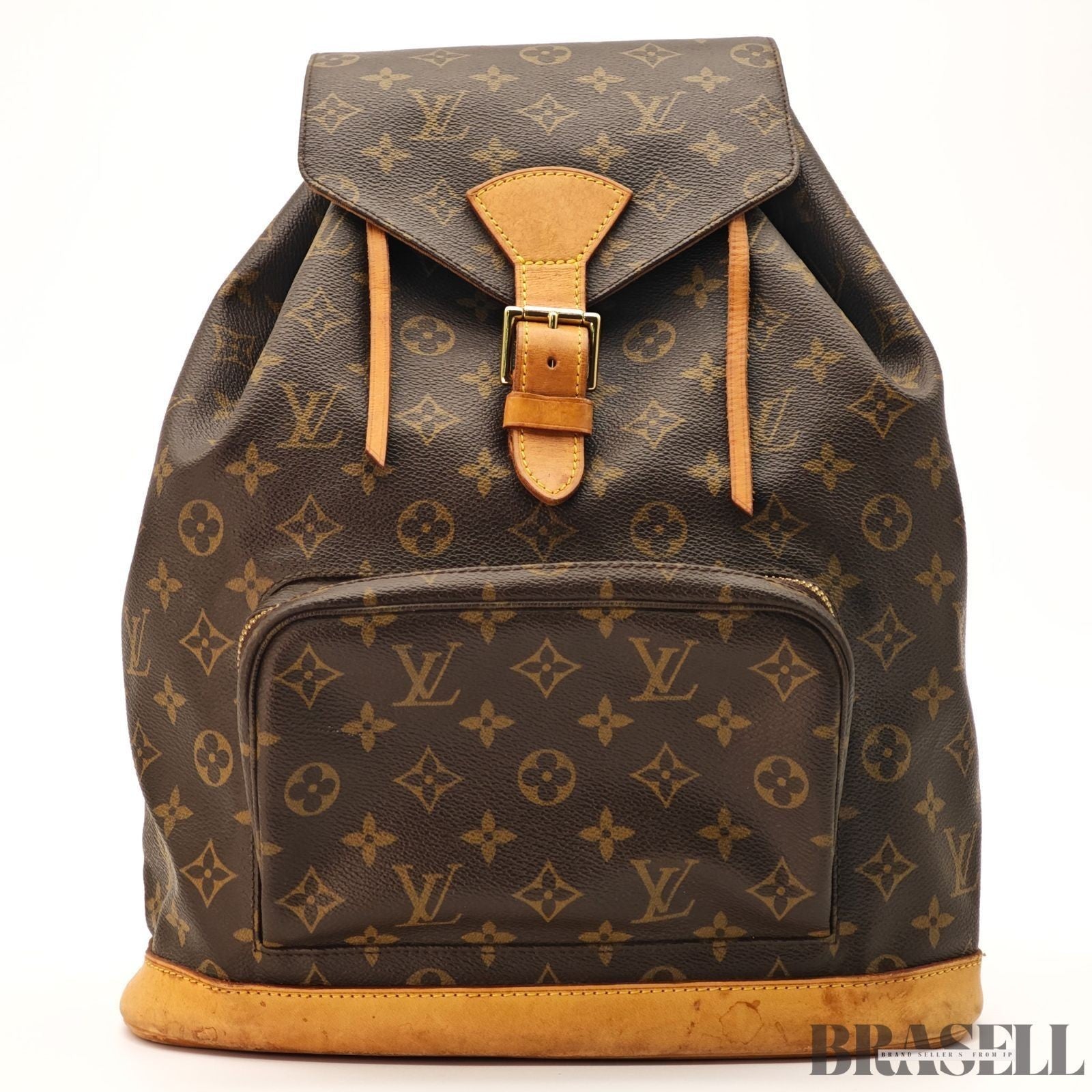 Louis Vuitton Monsigny GM M51135 Bag Backpack Brown Monogram Canvas Unisex