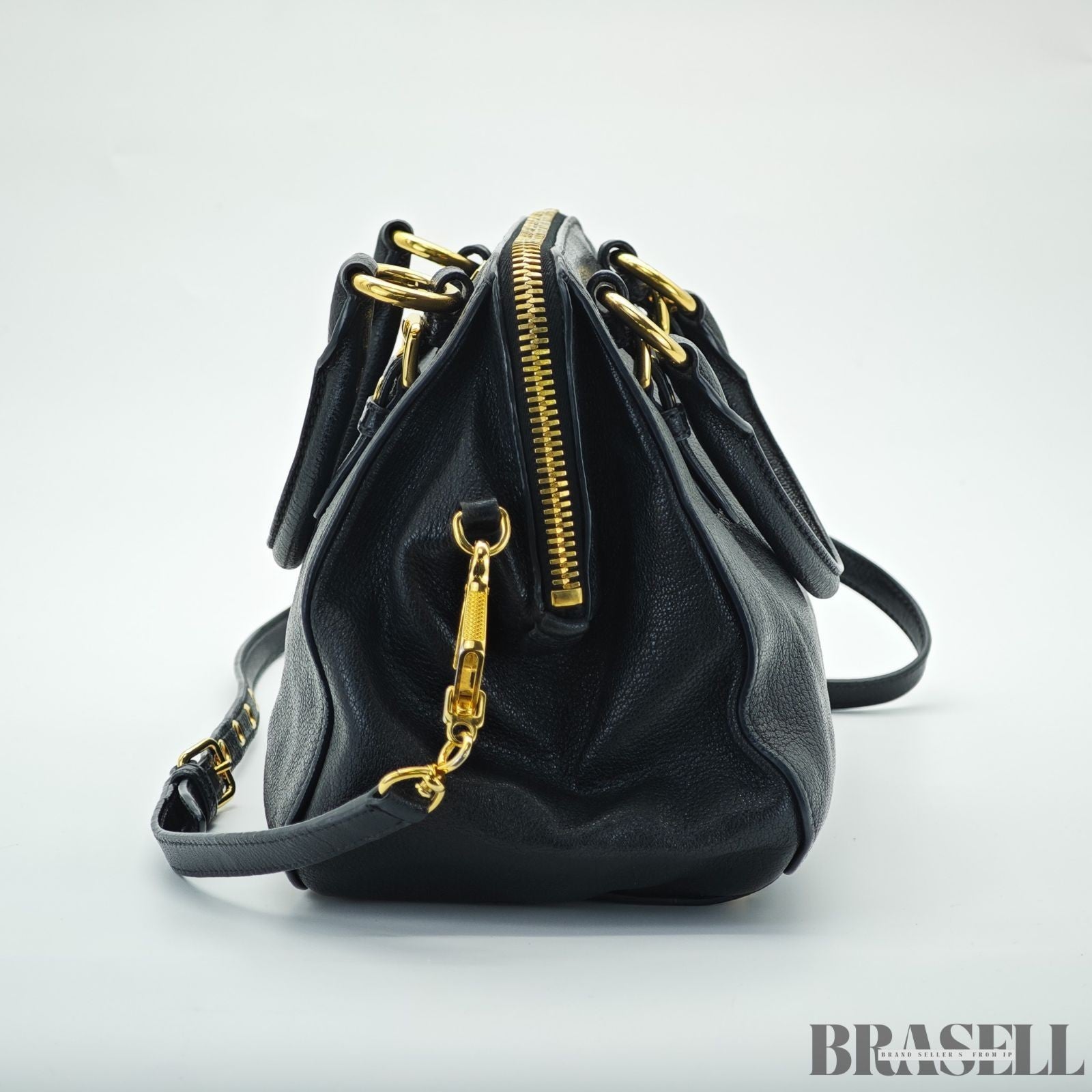 Miu Miu Madras 2-Way Bag RL0058 Handbag Shoulder Bag Black Women's