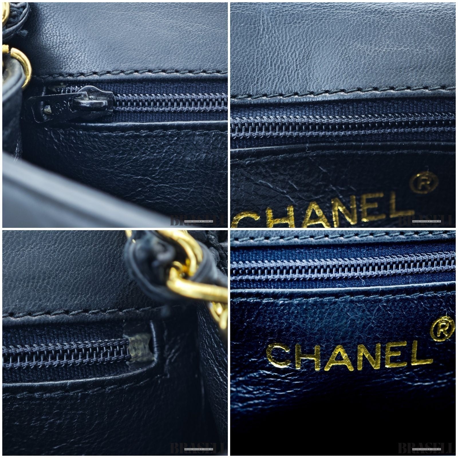 Chanel Chain Shoulder Diana Lambskin Shoulder Bag Flap Compact Black Women