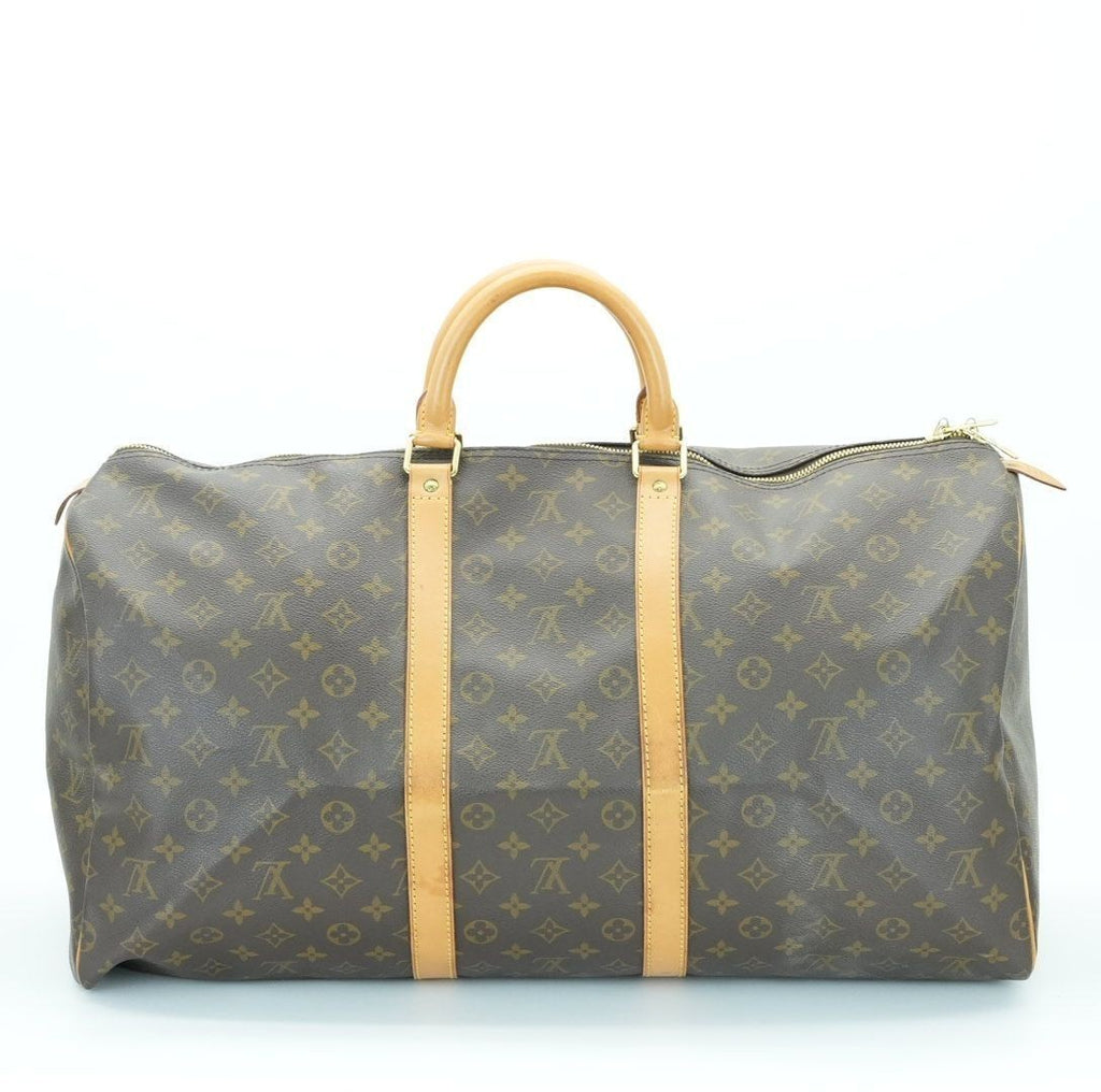 LOUIS VUITTON Keepall 55 M41424 Boston Bag Travel Bag Brown Large Capacity