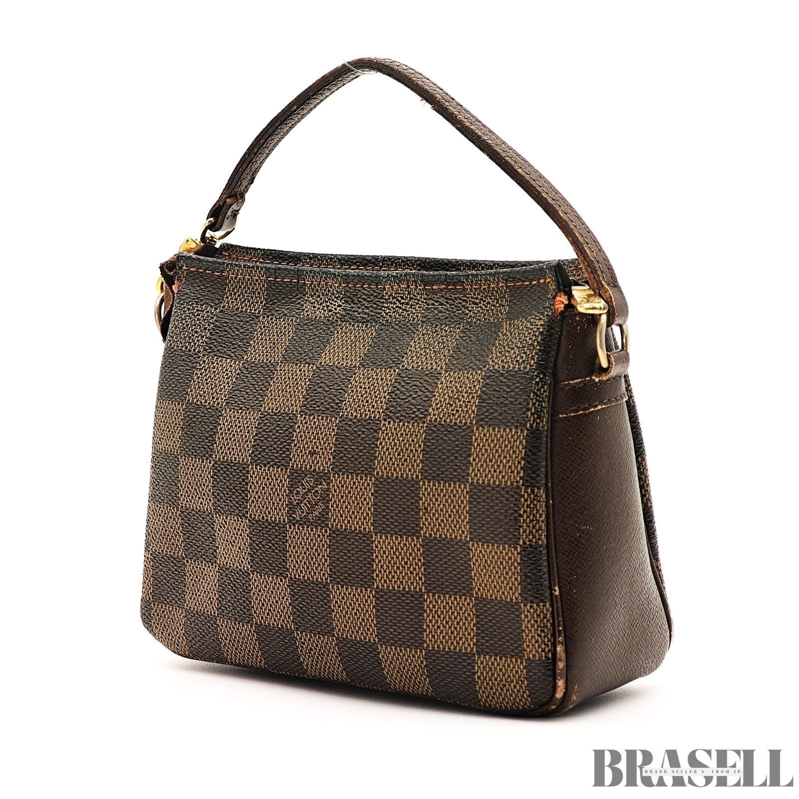 LOUIS VUITTON  Trousse Makeup Poach Hand Bag Damier Ebene Leather Brown N51982