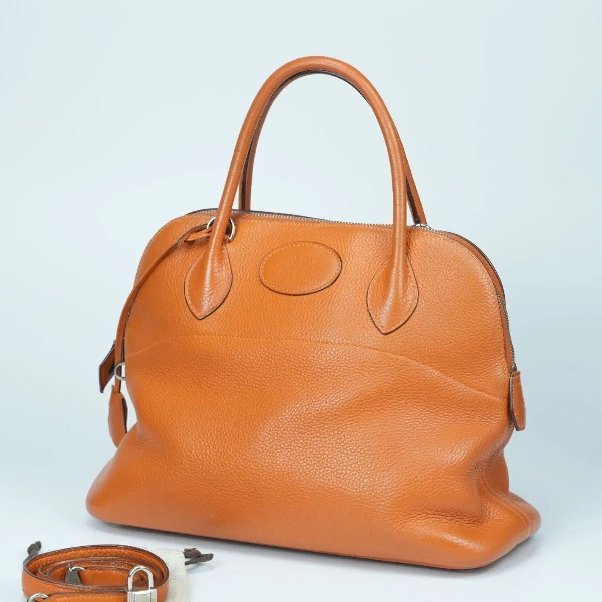 HERMES Bolide 31 Handbag with K stamp Orange Taurillon Clemence