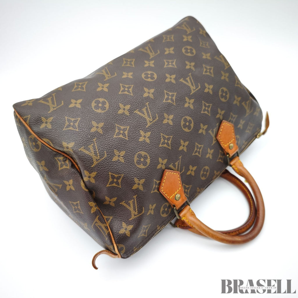 LOUIS VUITTON Monogram Speedy 30 M41526 Handbag Mini Boston Bag Brown Women