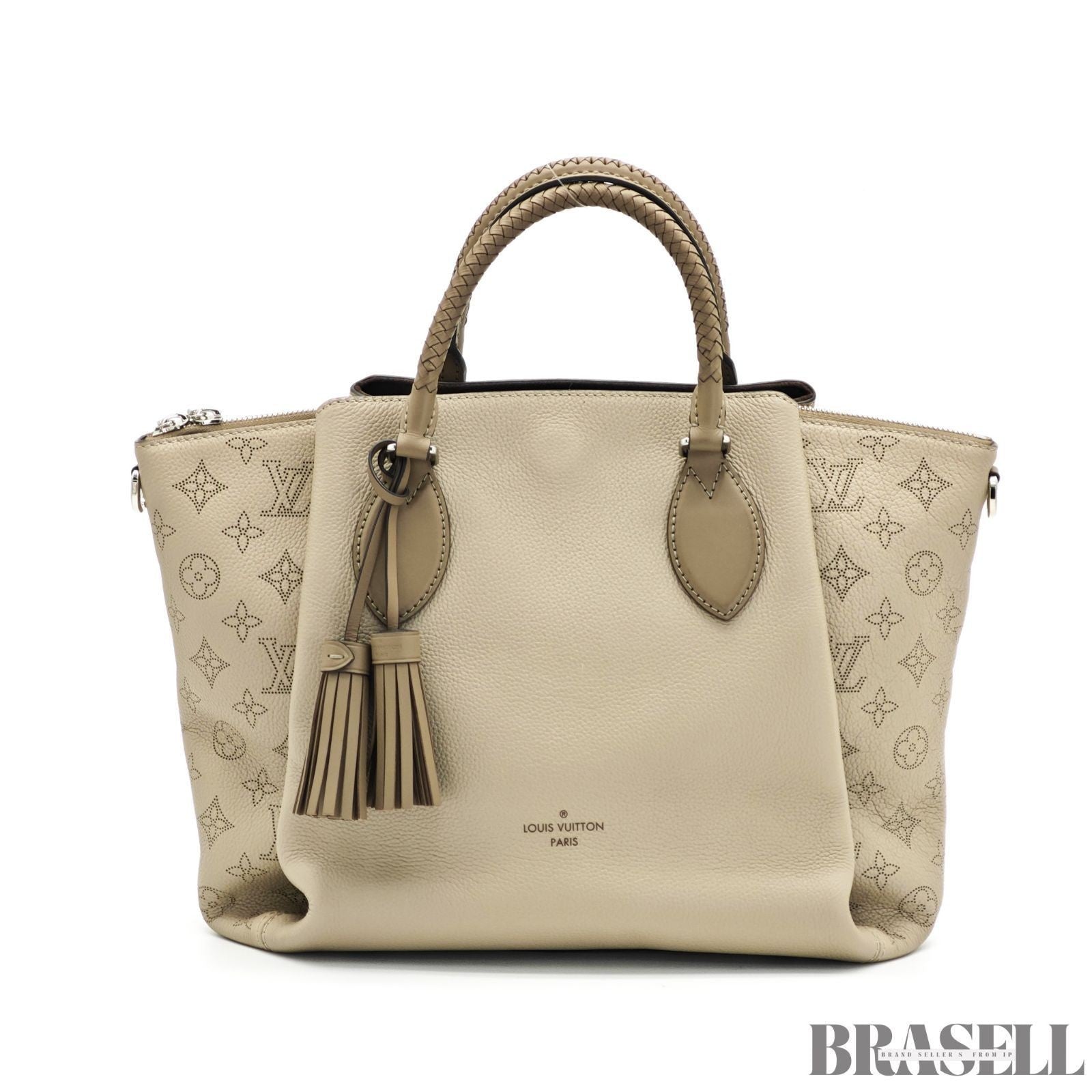 Louis Vuitton Monogram Mahina Omea M55031 Handbag Tassel Charm Galet Brown