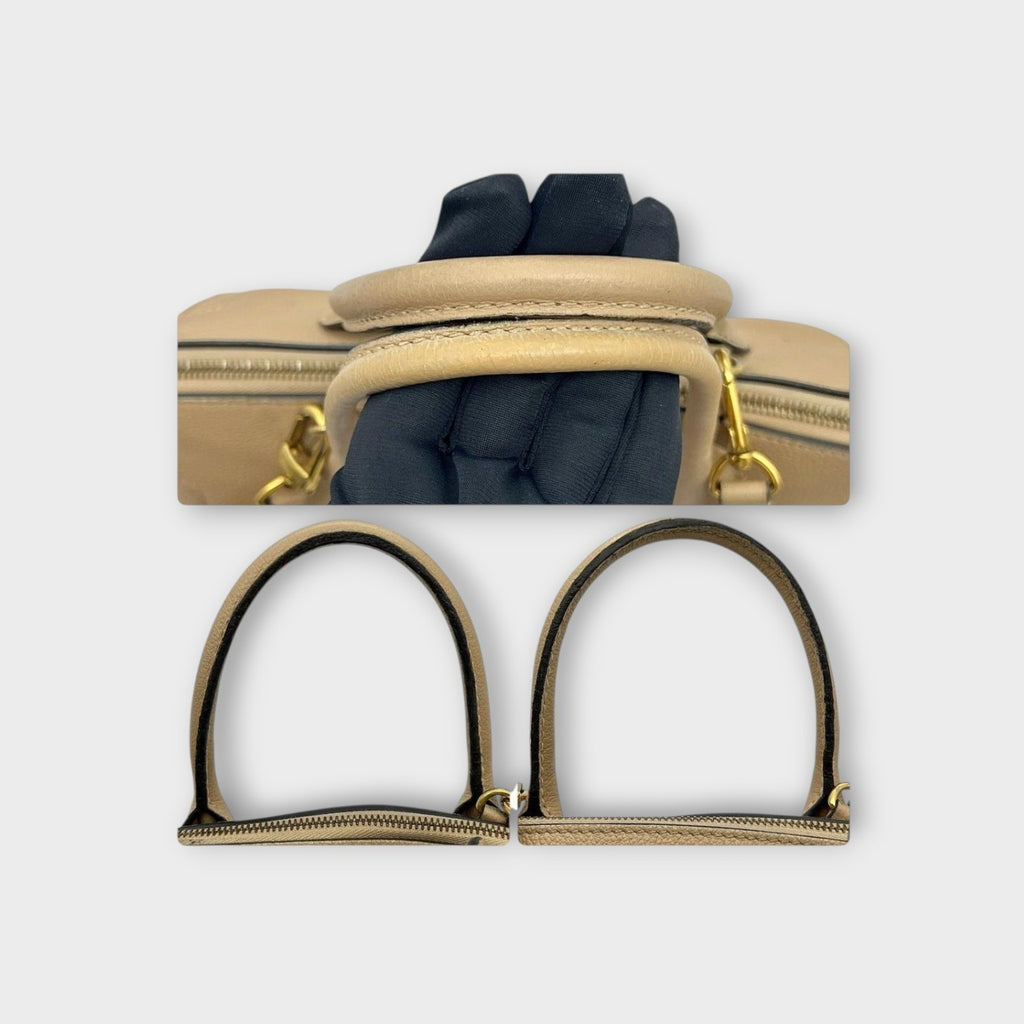 Louis Vuitton Pont-Neuf MM Monogram Empreinte Beige 2Way Handbag 【A】