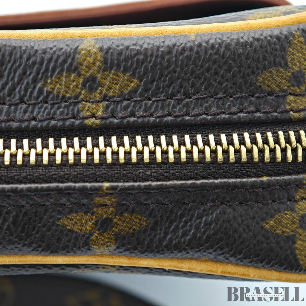 Louis Vuitton Danube M45266 Shoulder Bag Monogram Canvas Leather Vertical Brown