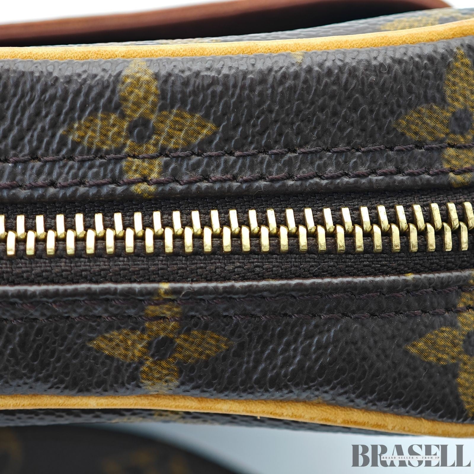 Louis Vuitton Danube M45266 Shoulder Bag Monogram Canvas Leather Vertical Brown