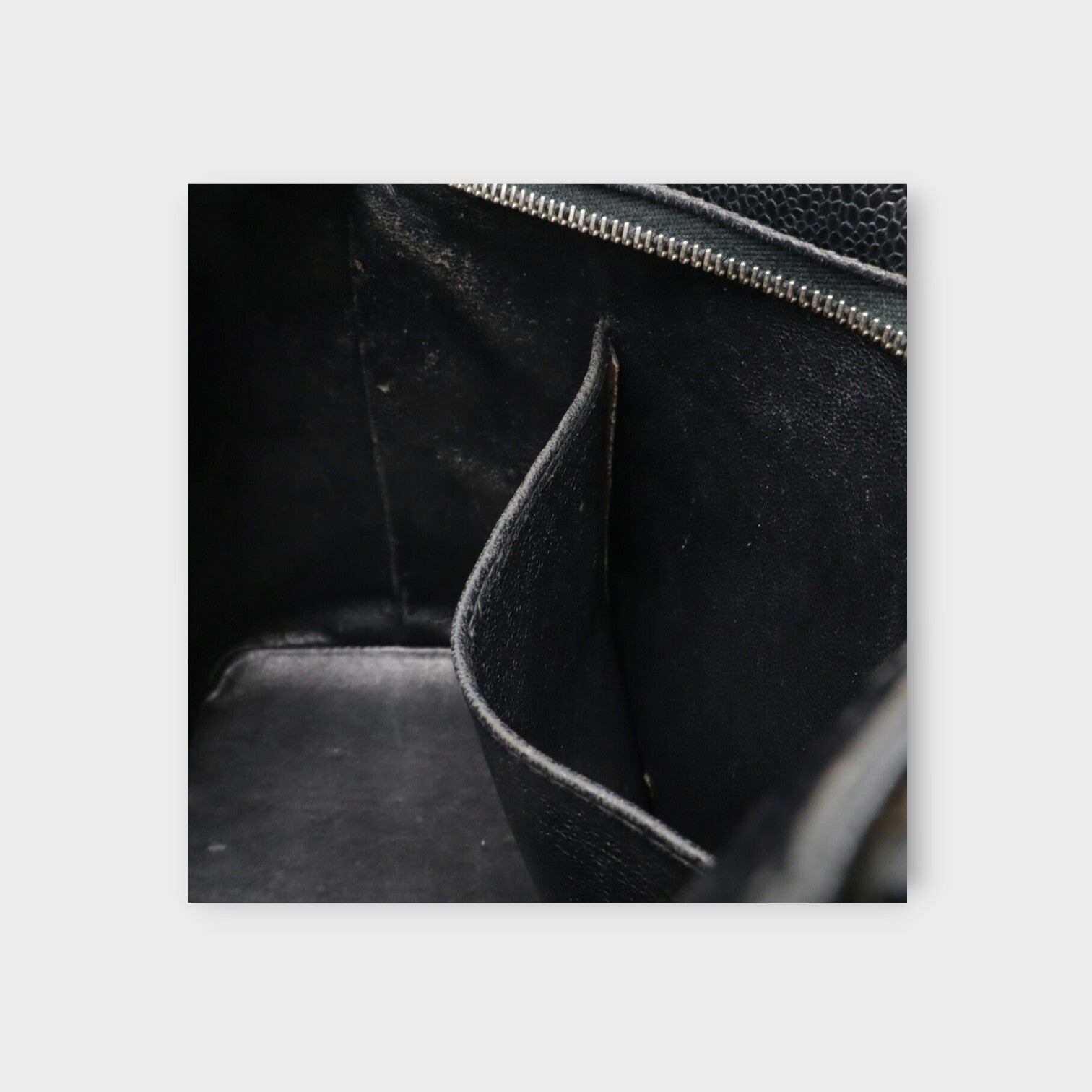 CHANEL Matelassé Coco Mark Reissue Tote Caviar Skin Leather Black 【B】