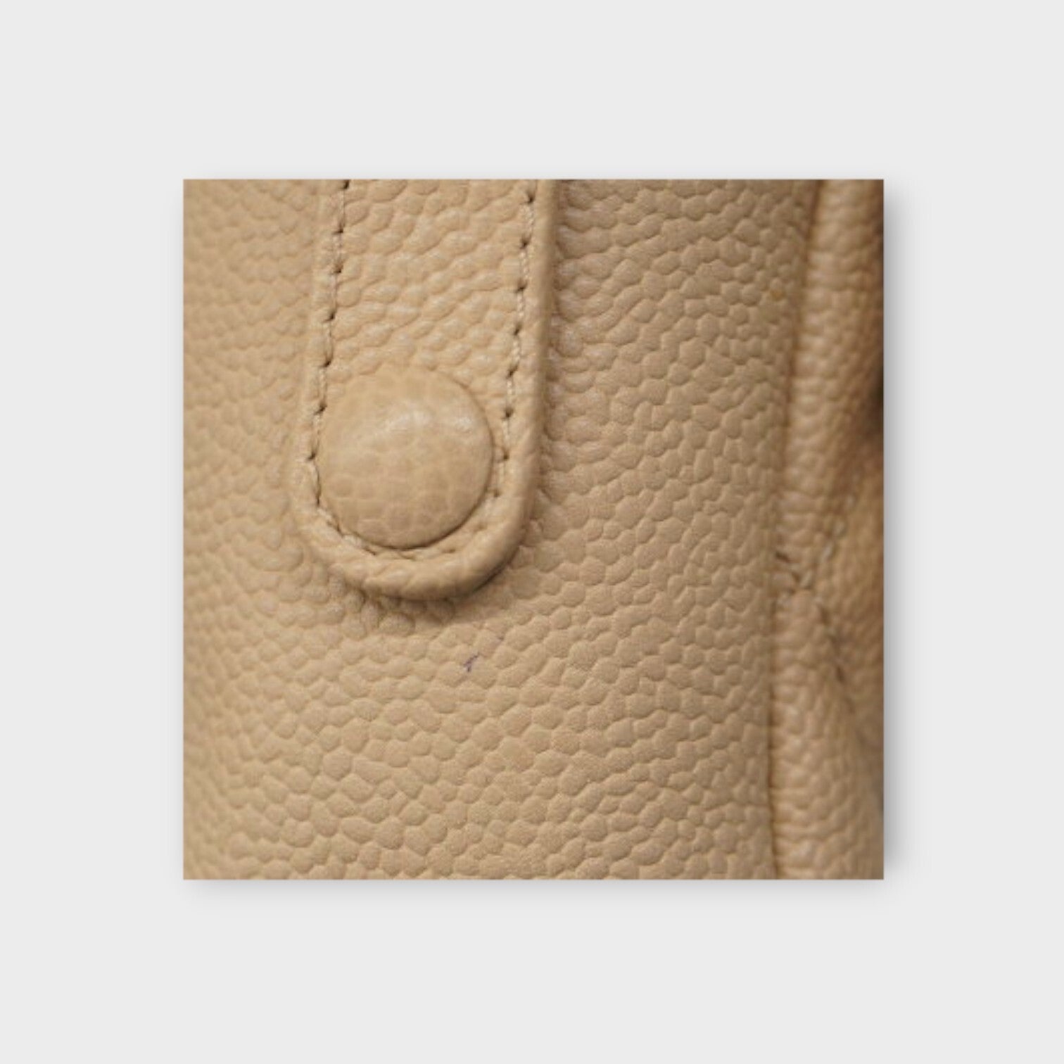 CHANEL Matelassé W Flap  beige Caviar skin women's shoulder bag