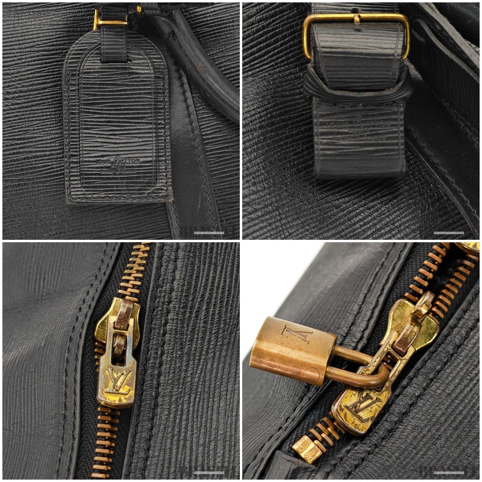 Louis Vuitton Epi Keepall 55 Boston Bag M59152 Black Large Travel Unisex