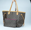 LOUIS VUITTON Monogram Neverfull MM Pivoine Tote Bag with Pouch M41178