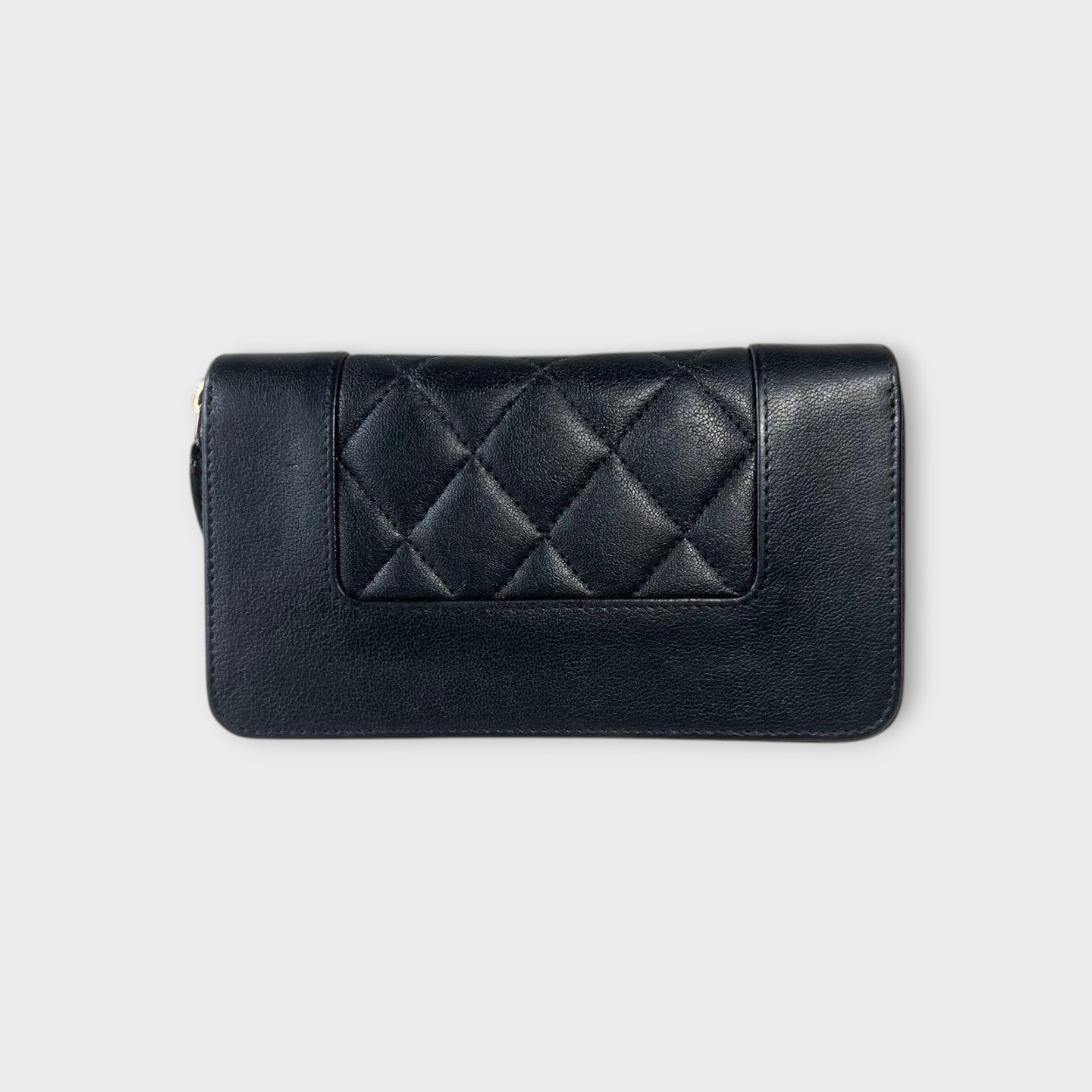 CHANEL Mademoiselle Lambskin Mini Wallet with Round Zipper