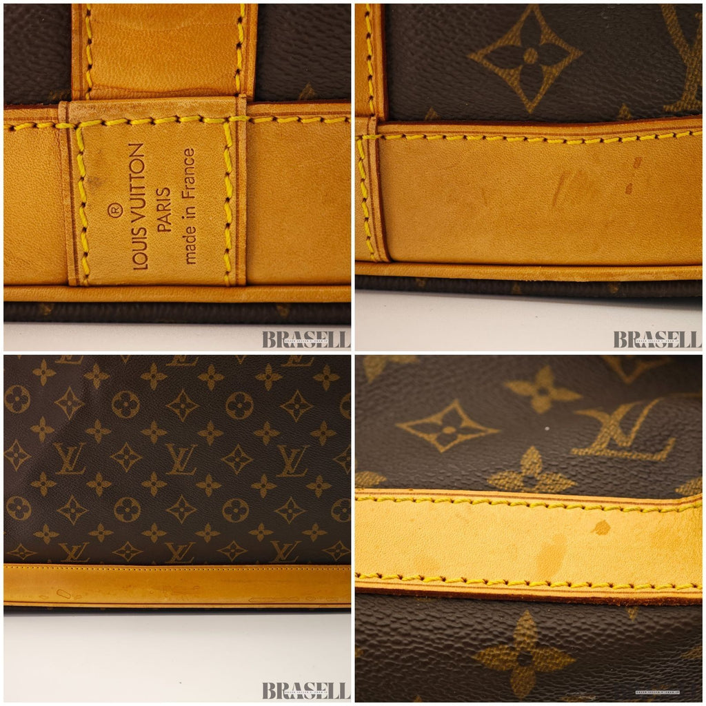 LOUIS VUITTON Monogram Canvas Leather Cruiser 45 Boston Bag M41137 Auth