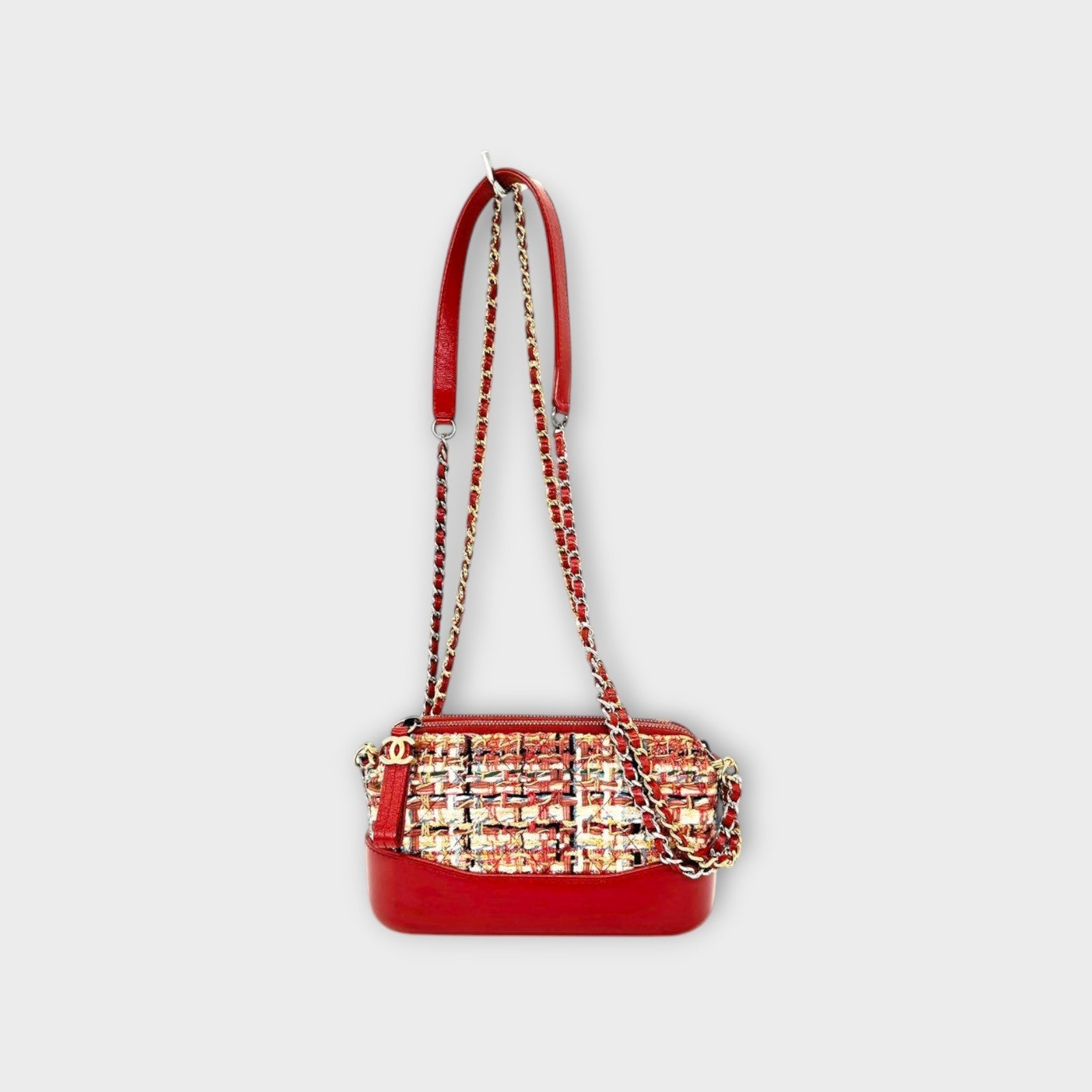 CHANEL Gabrielle de Chanel Hobo Tweed Chain Shoulder Wallet