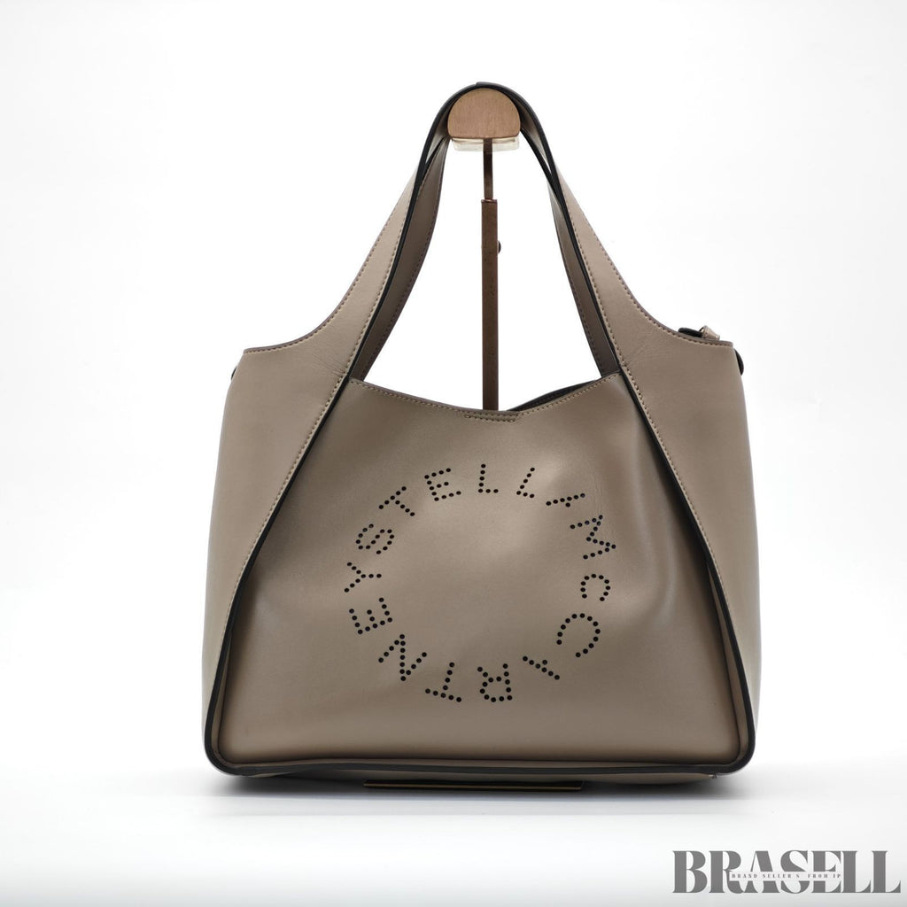 Stella McCartney 2-Way Tote Bag 513860 Greige with Case Large Capacity
