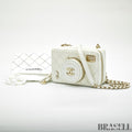 Chanel Matelassé Camera Bag AS4817 Shoulder Bag Compact With Mirror White