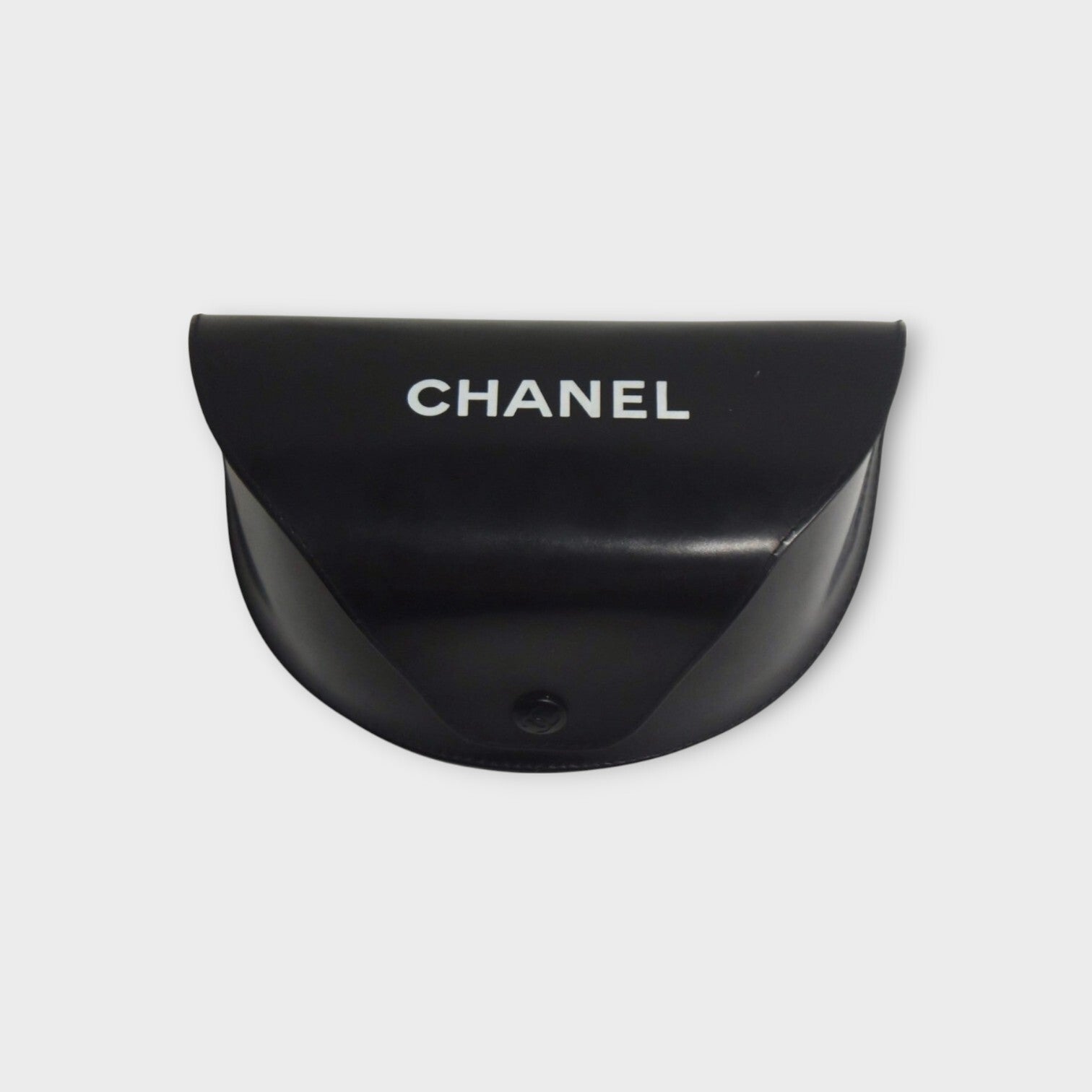 CHANEL Chain Sunglasses Coco Mark 0027 90 Leather Metal Black 【A】