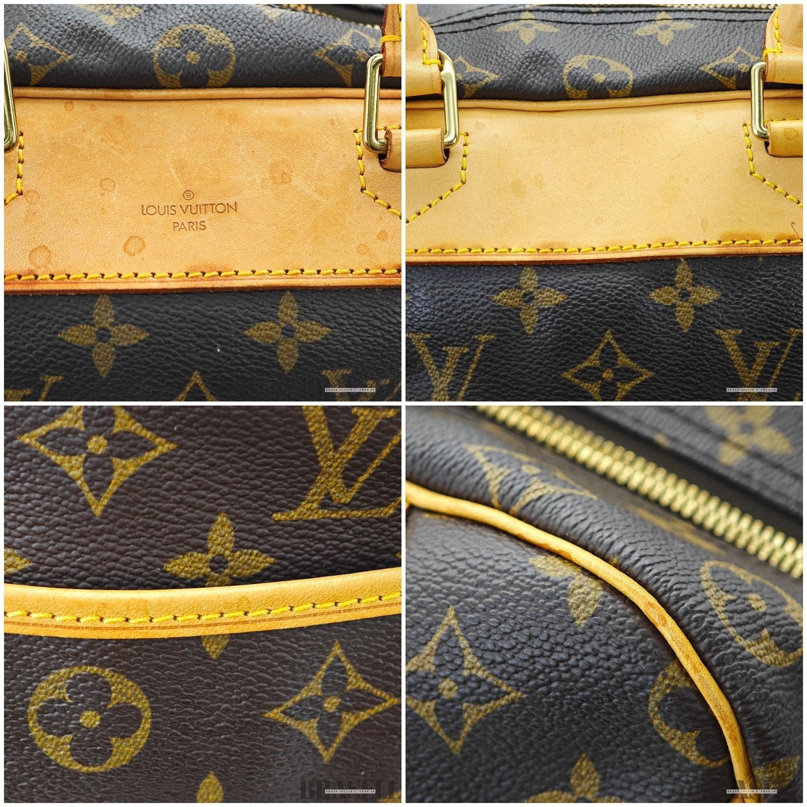 LOUIS VUITTON Deauville M47270 Monogram Travel Handbag Large Brown Unisex