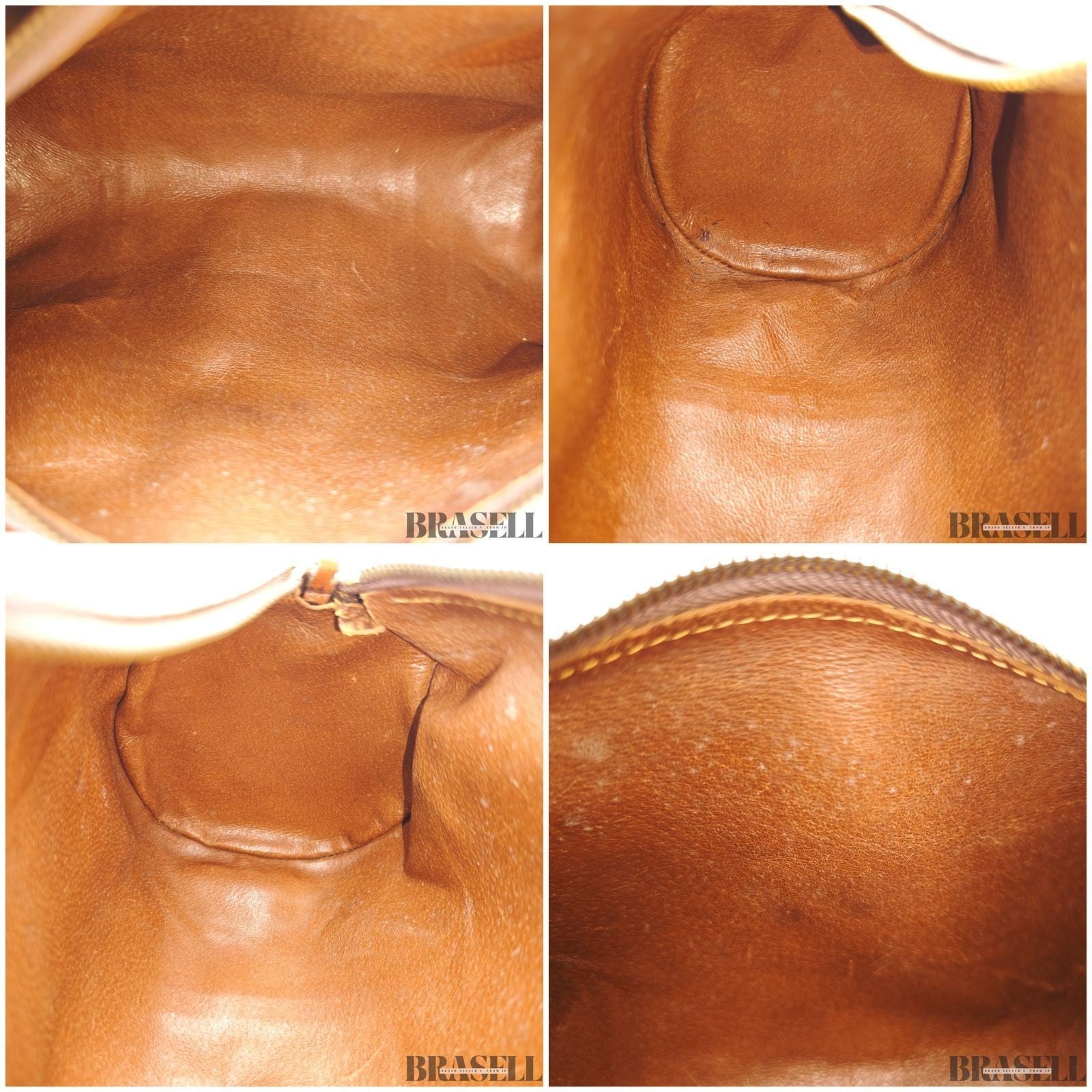 Auth Louis Vuitton Monogram Papillon GM M51365 Handbag Tote Bag Brown w/Poach