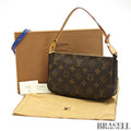 LOUIS VUITTON Pochette Accessoires M51980 Monogram Mini Handbag Brown Women’s