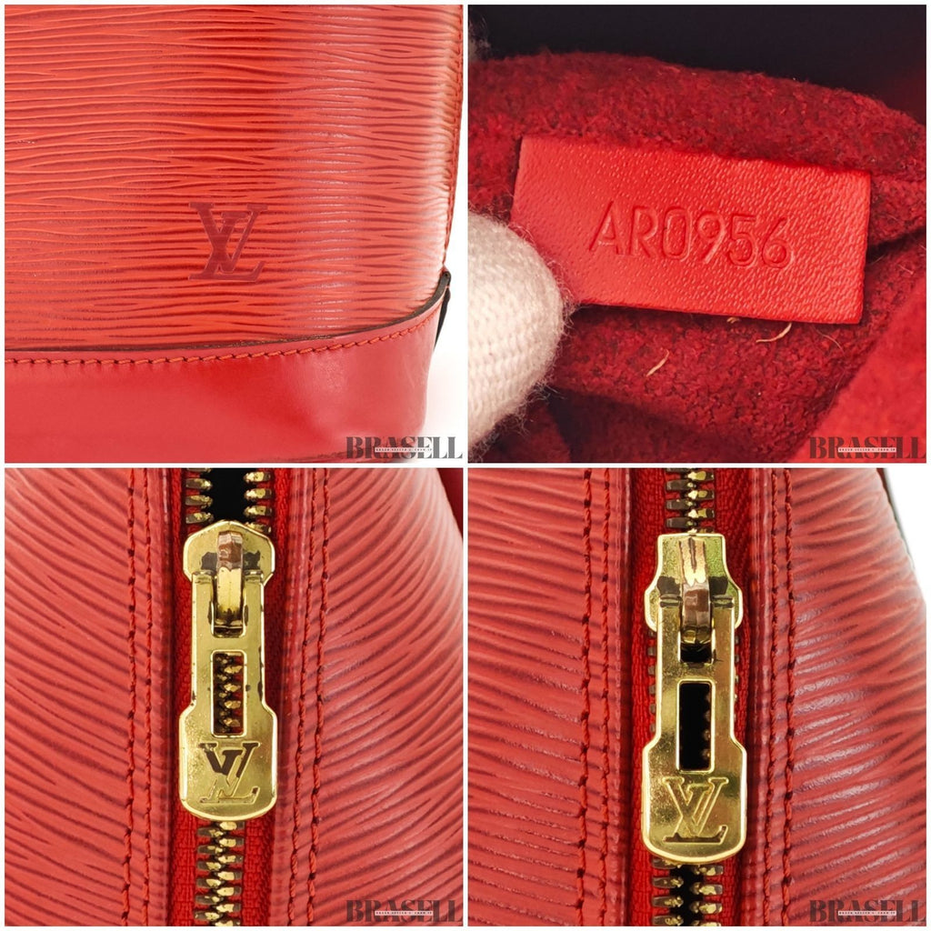 Louis Vuitton Epi Alma M52147 Castillian Red Handbag Tote Bag Leather Woman
