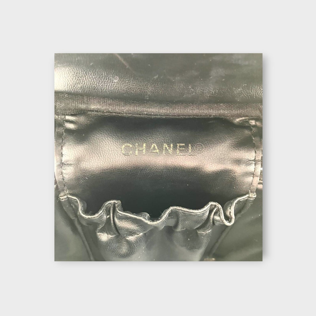 CHANEL Vanity Bag in Black Caviar Leather with Coco Mark