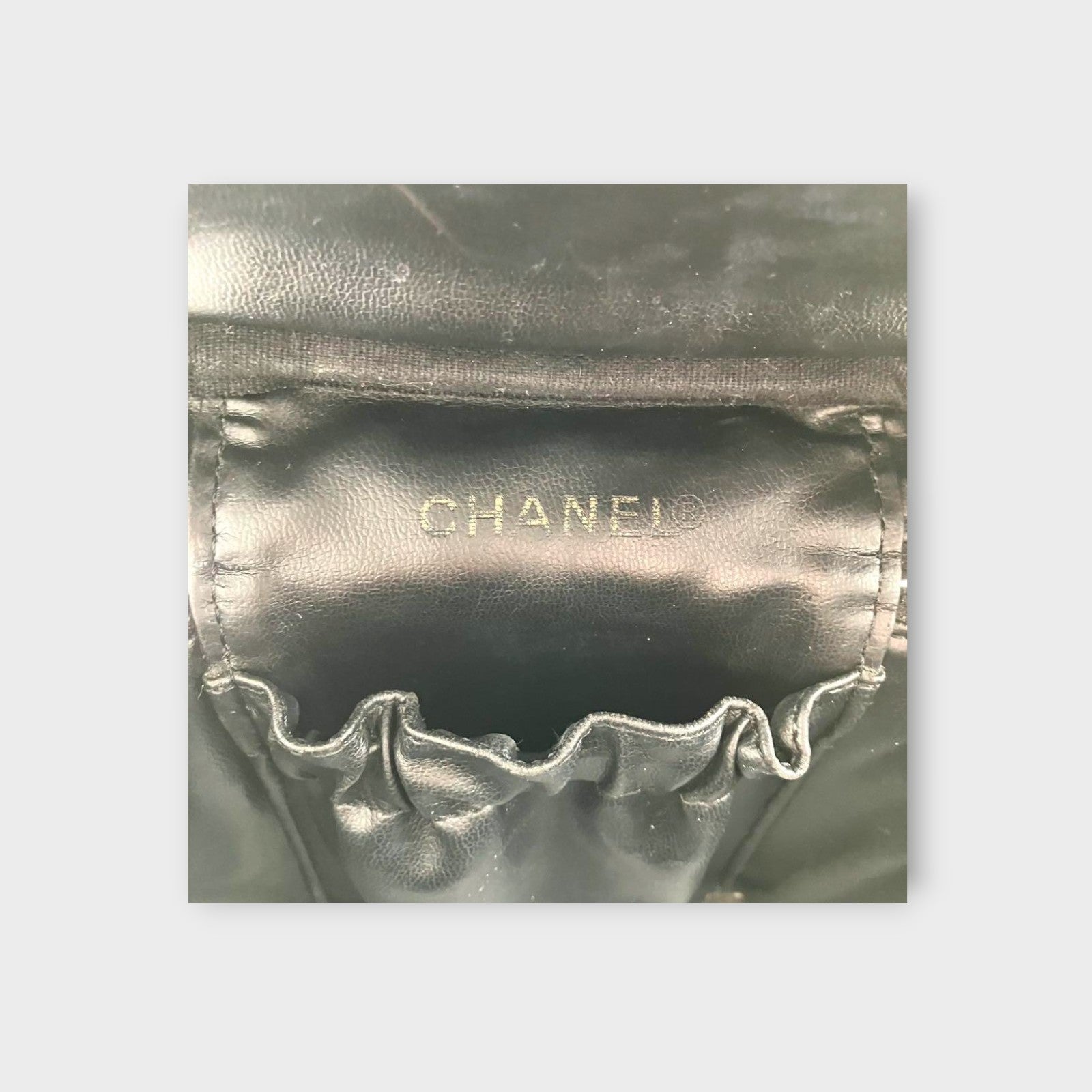 CHANEL Vanity Bag in Black Caviar Leather with Coco Mark
