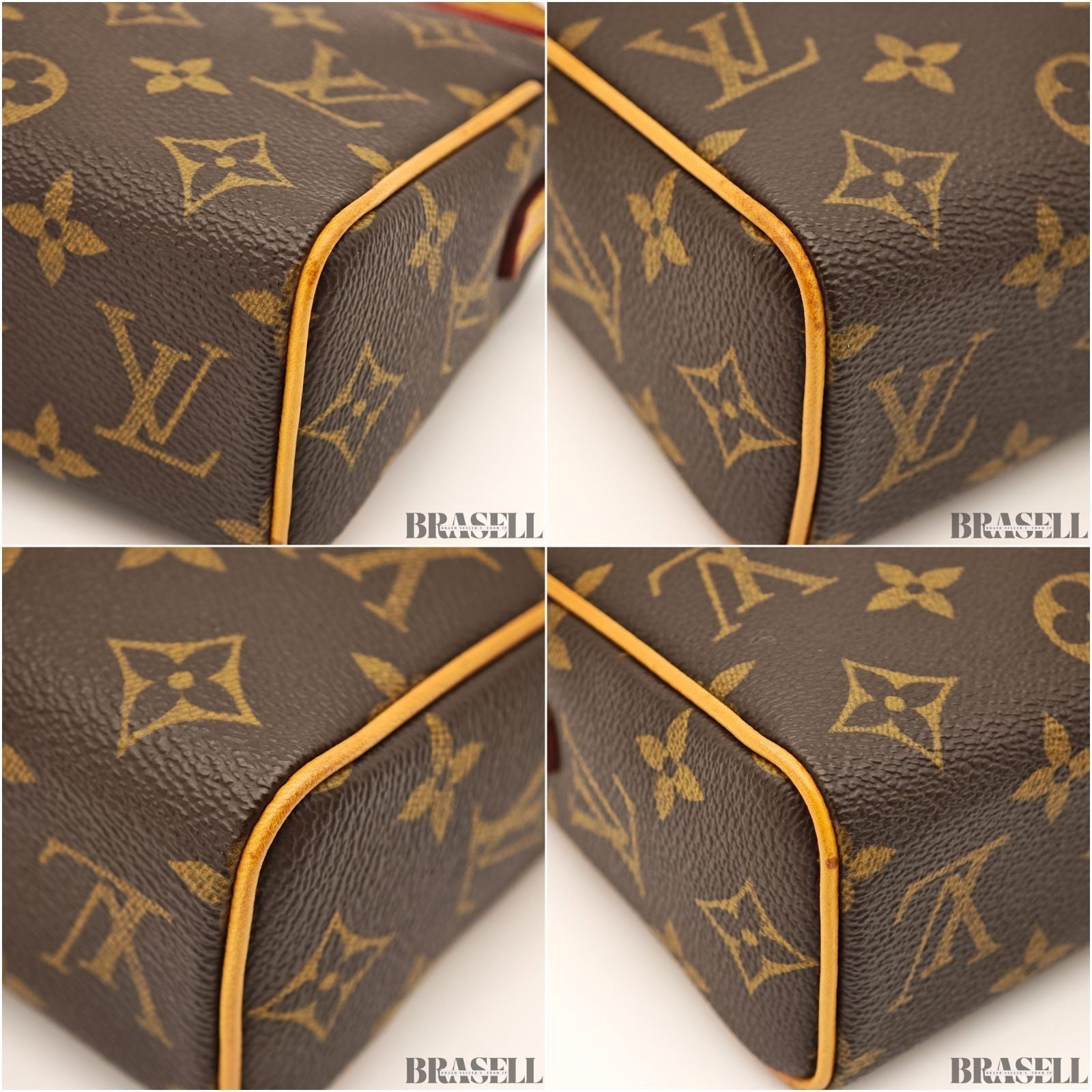 Auth Louis Vuitton Recital Handbag Monogram Tote Bag M51900 Brown