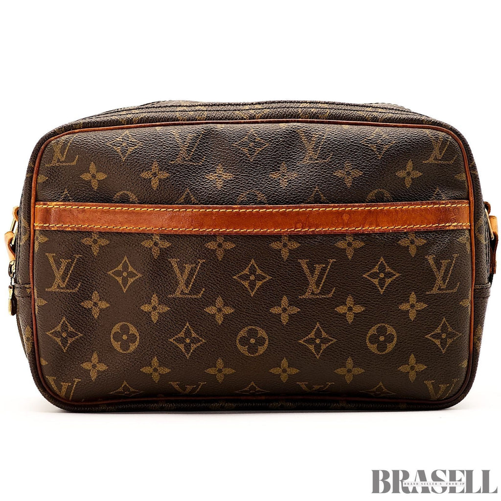 LOUIS VUITTON Reporter PM Crossbody Shoulder Bag Monogram Canvas Leather M45254