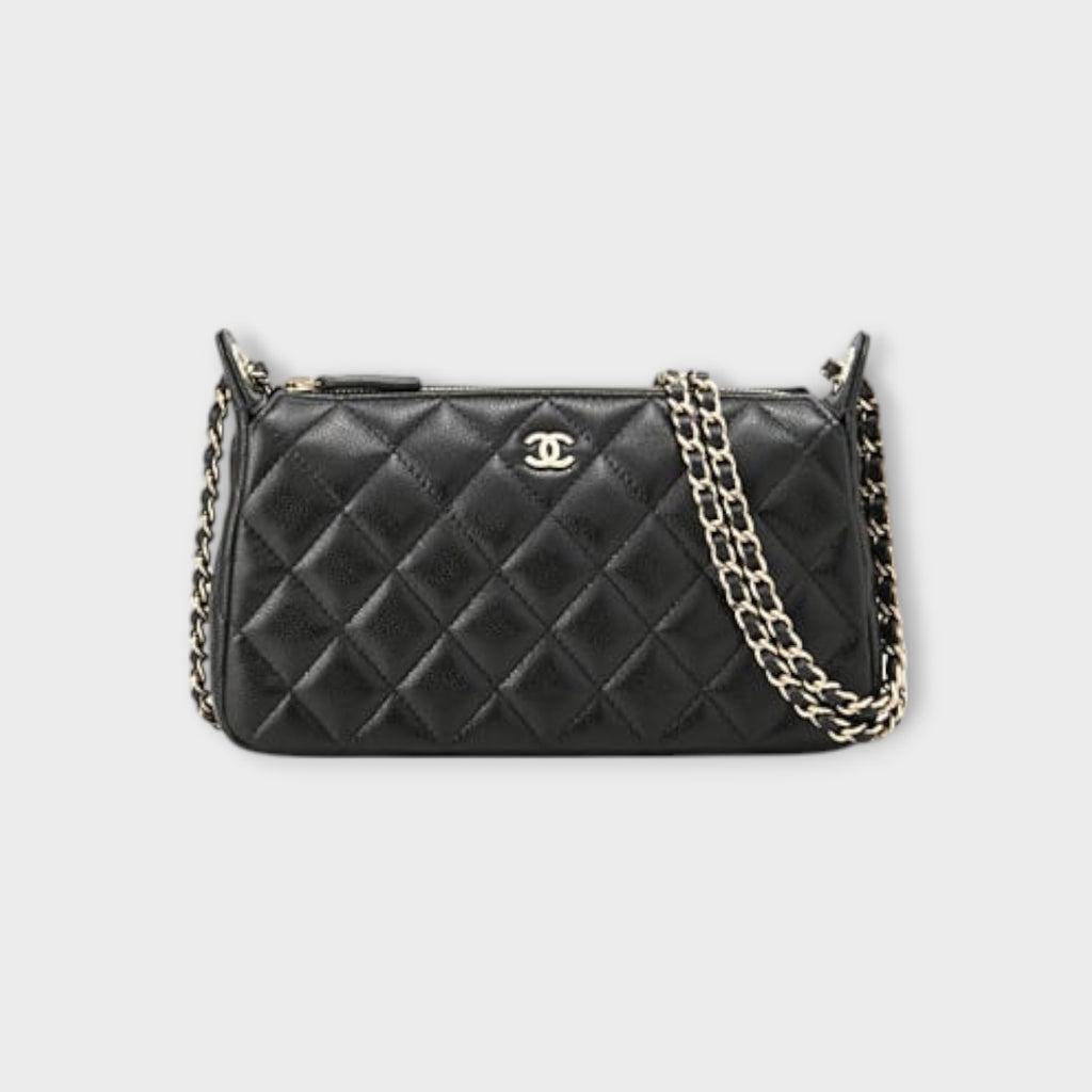 Chanel Matelassé Chain Clutch Black【S】