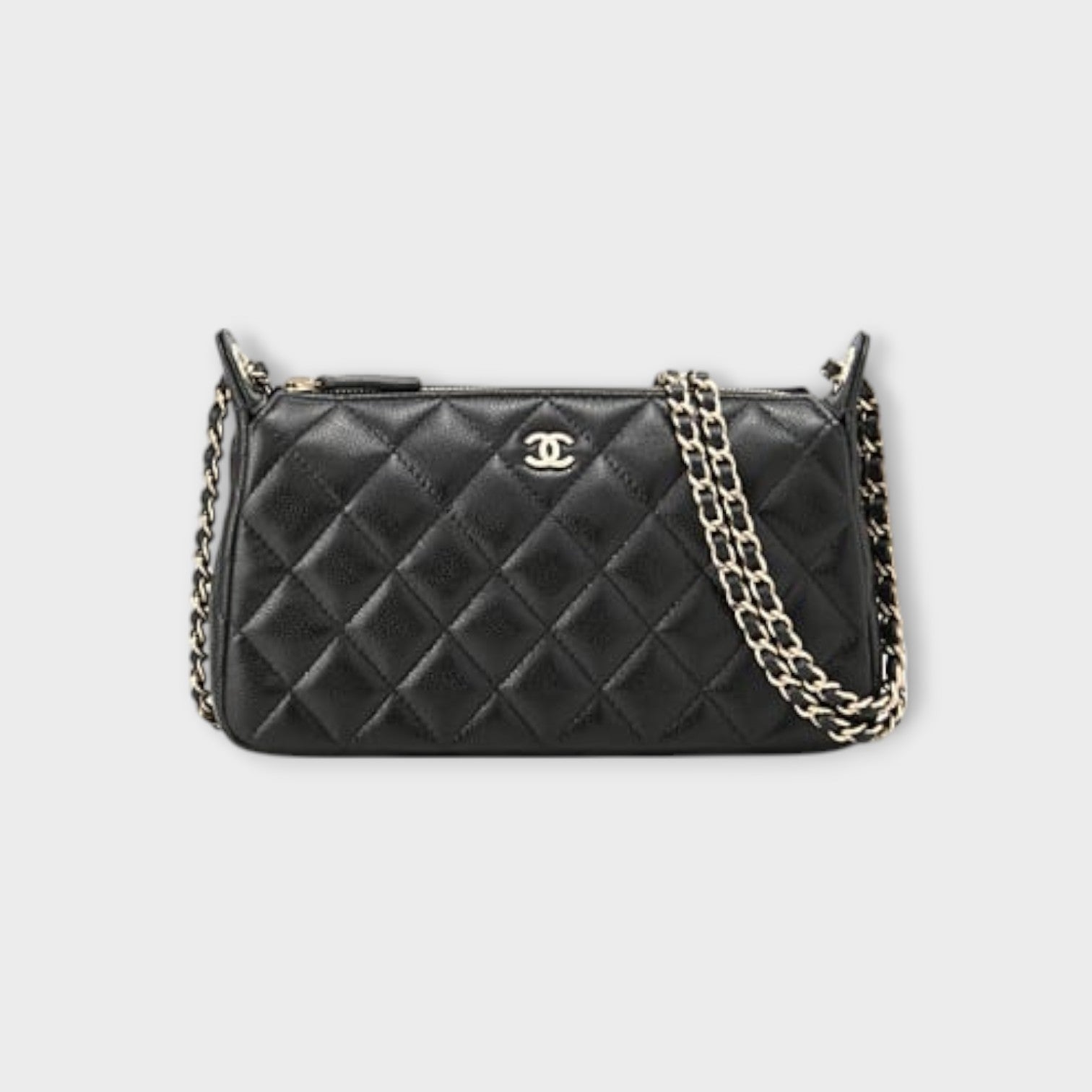 Chanel Matelassé Chain Clutch Black【S】