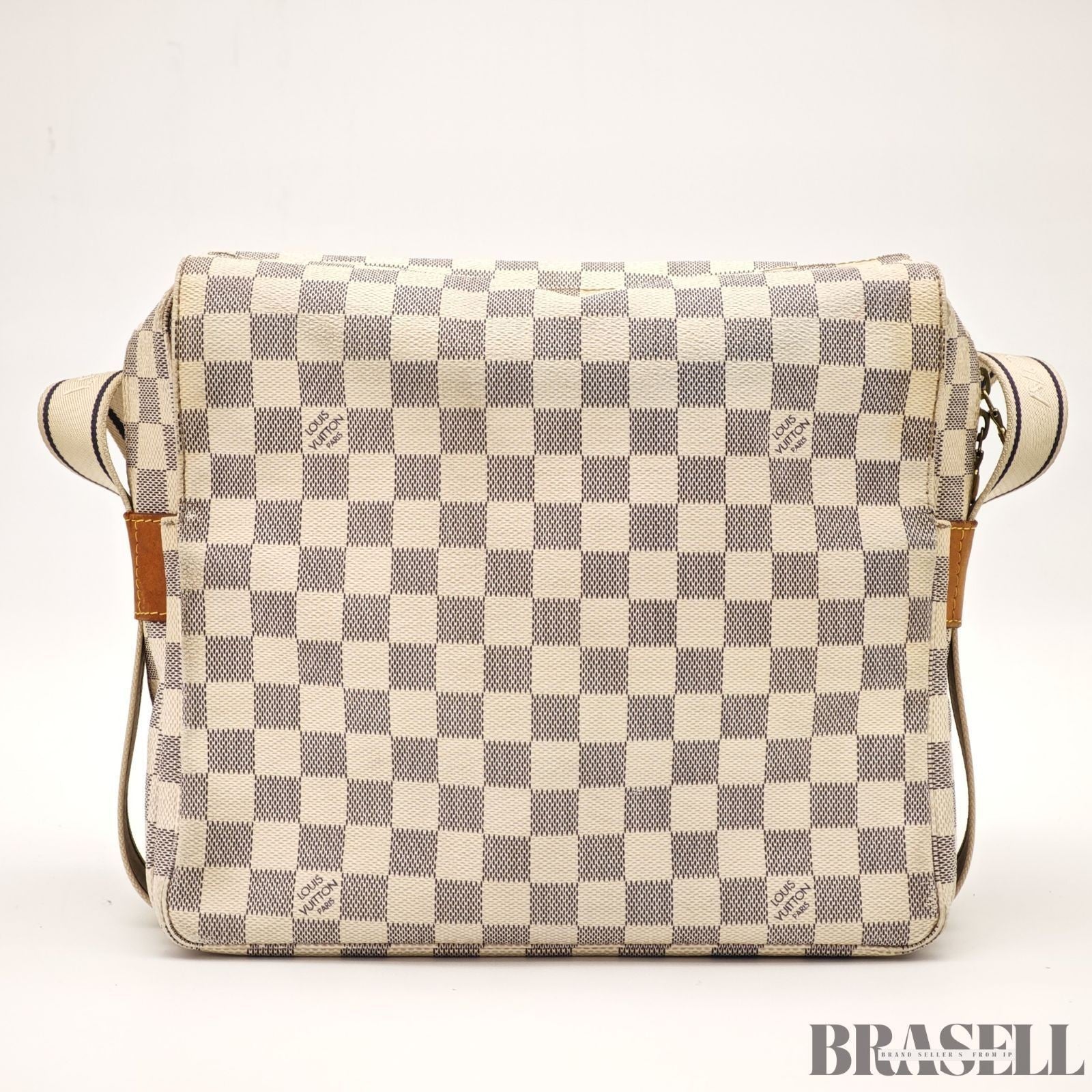 Louis Vuitton Damier Azur Naviglio N51189 Messenger Bag Shoulder Bag Off White