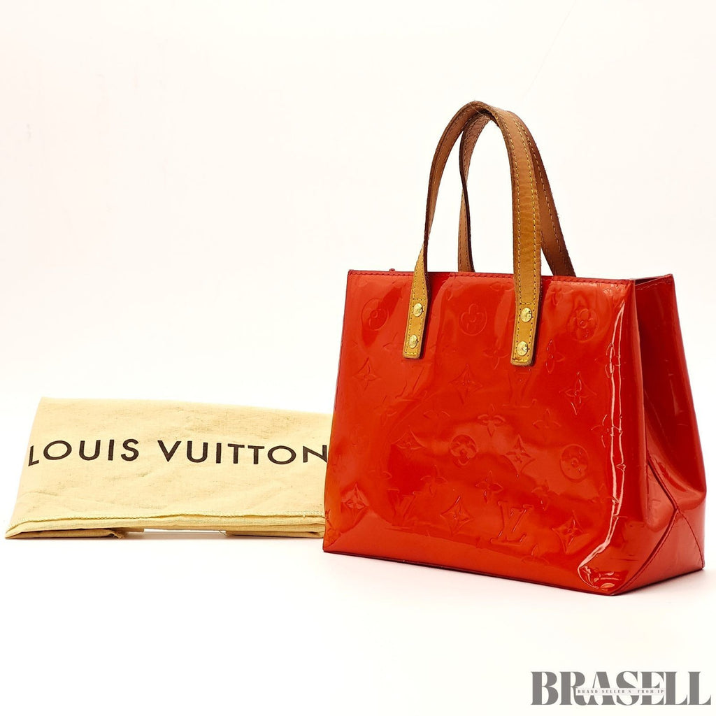 Louis Vuitton Vernis Reade PM M91088 Bag Handbag Patent Leather Red w/ Dust Bag