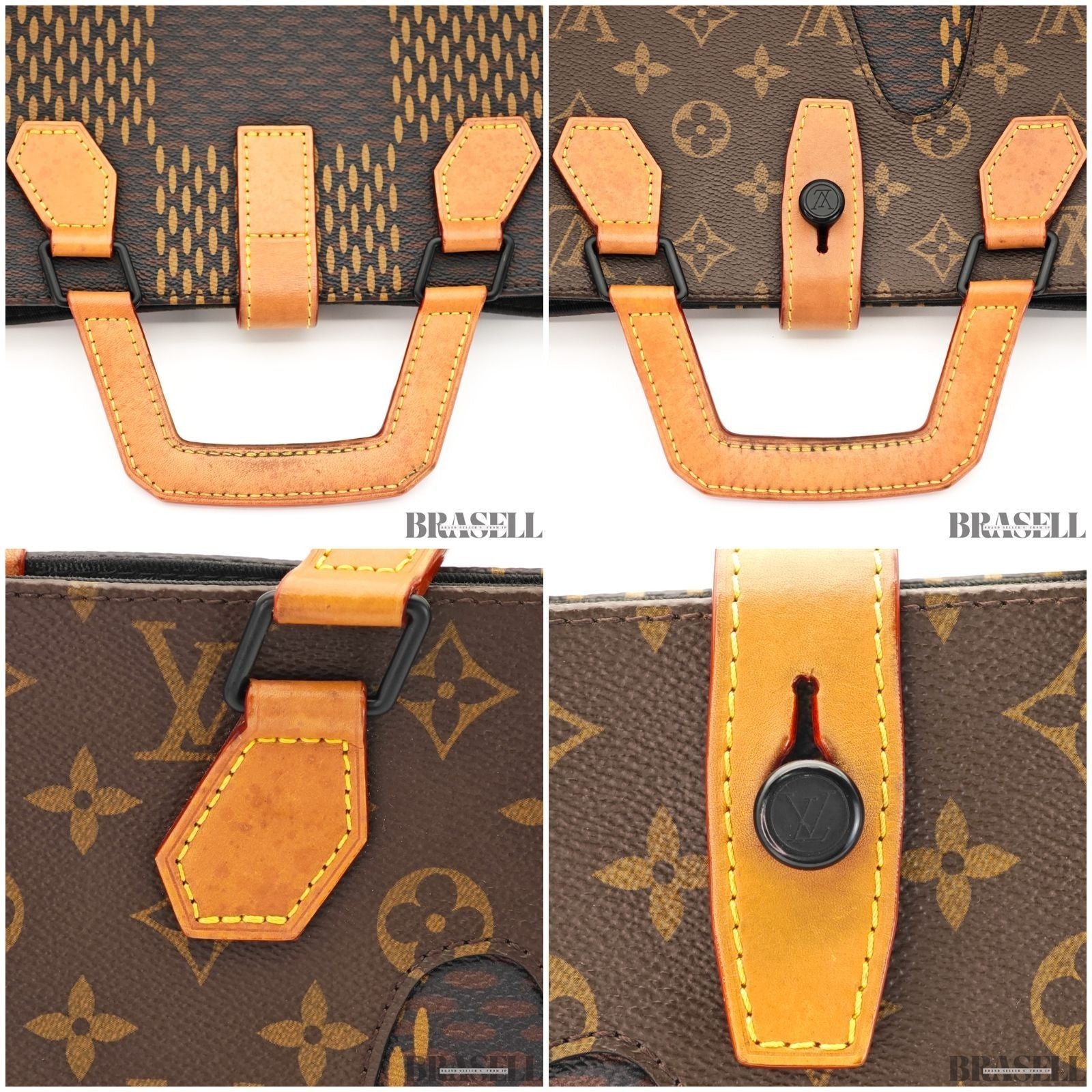 Louis Vuitton Giant Damier Monogram Mini N40355 2Way Handbag Shoulder Bag Brown
