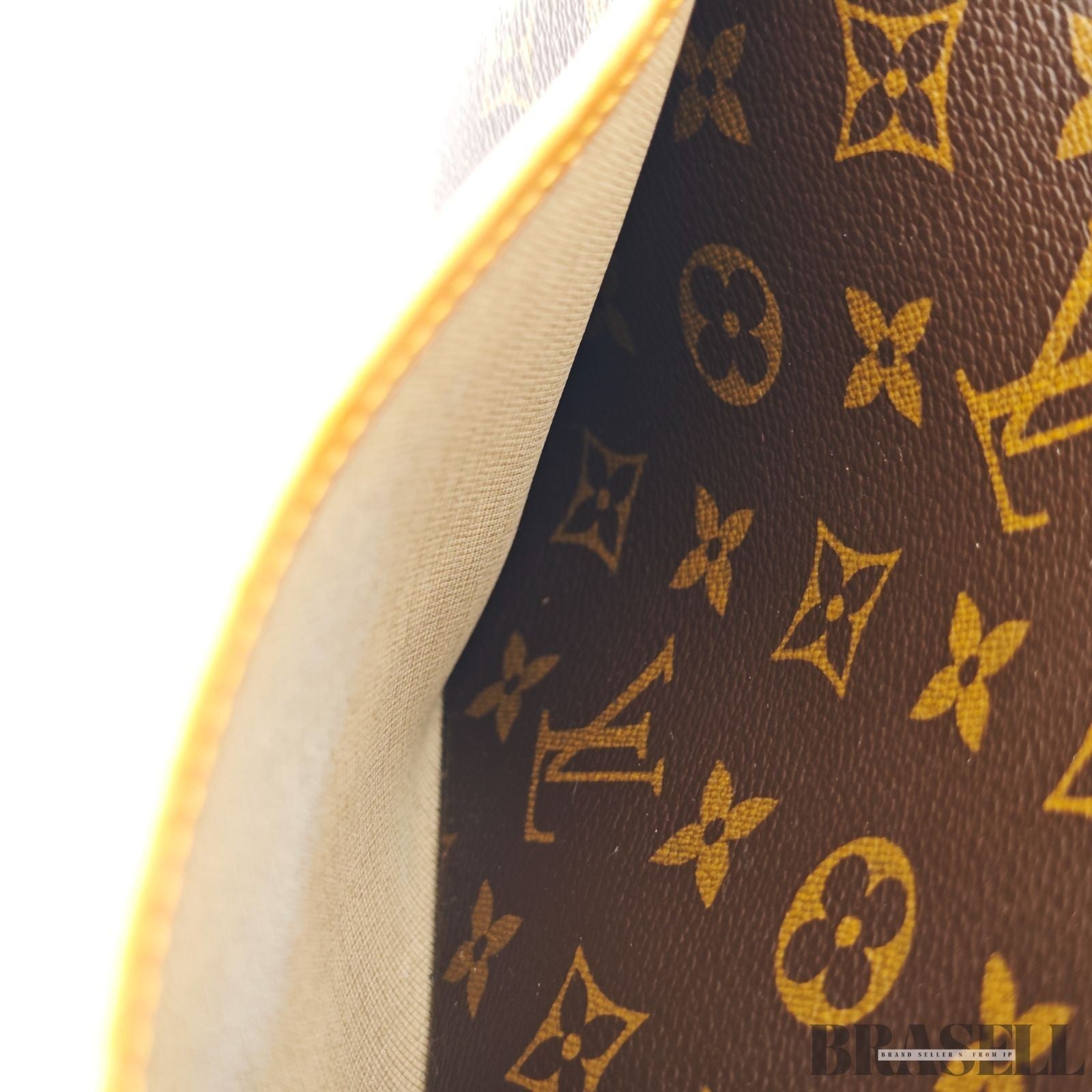 Louis Vuitton Trouville Monogram Handbag M42228 Tote Bag Brown PVC Leather Women