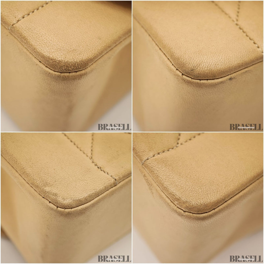 CHANEL Diana Flap 25 Matelasse Shoulder Bag Beige With Box Dust Bag Card