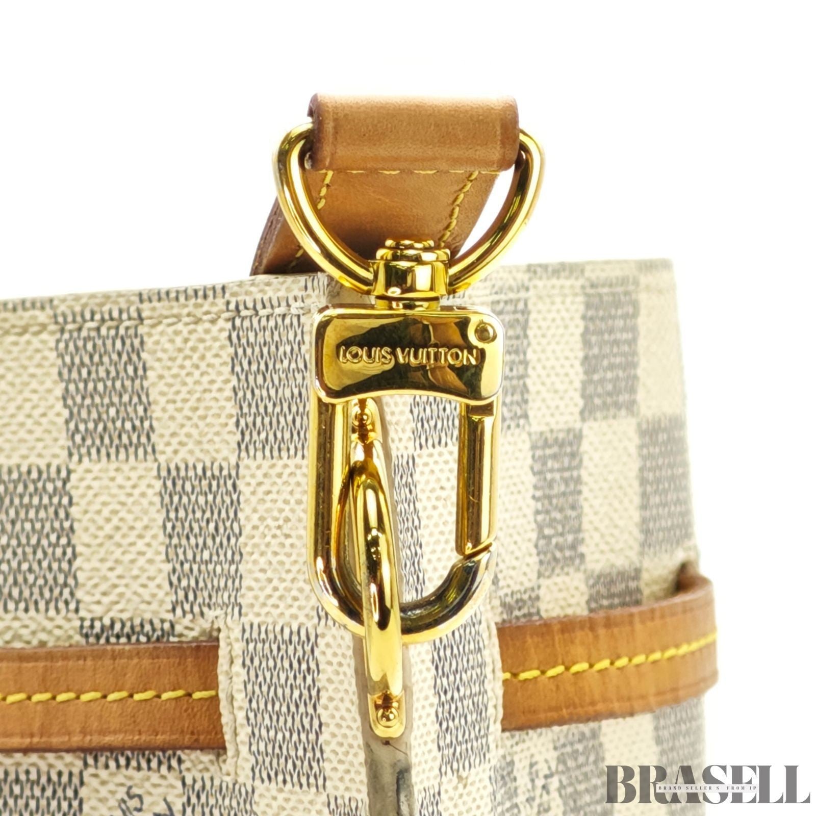 LOUIS VUITTON Girolata N41579 Damier Azur Bucket Handbag Ivory Women’s