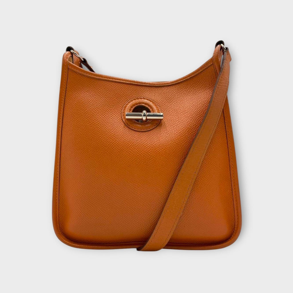 Hermès Vespa TPM Shoulder Bag Veau Epsom Orange Leather K Stamp 【B】
