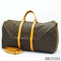 Louis Vuitton Keepall Bandoulière 55 M41414 Handbag Boston Bag Larg Brown Unisex