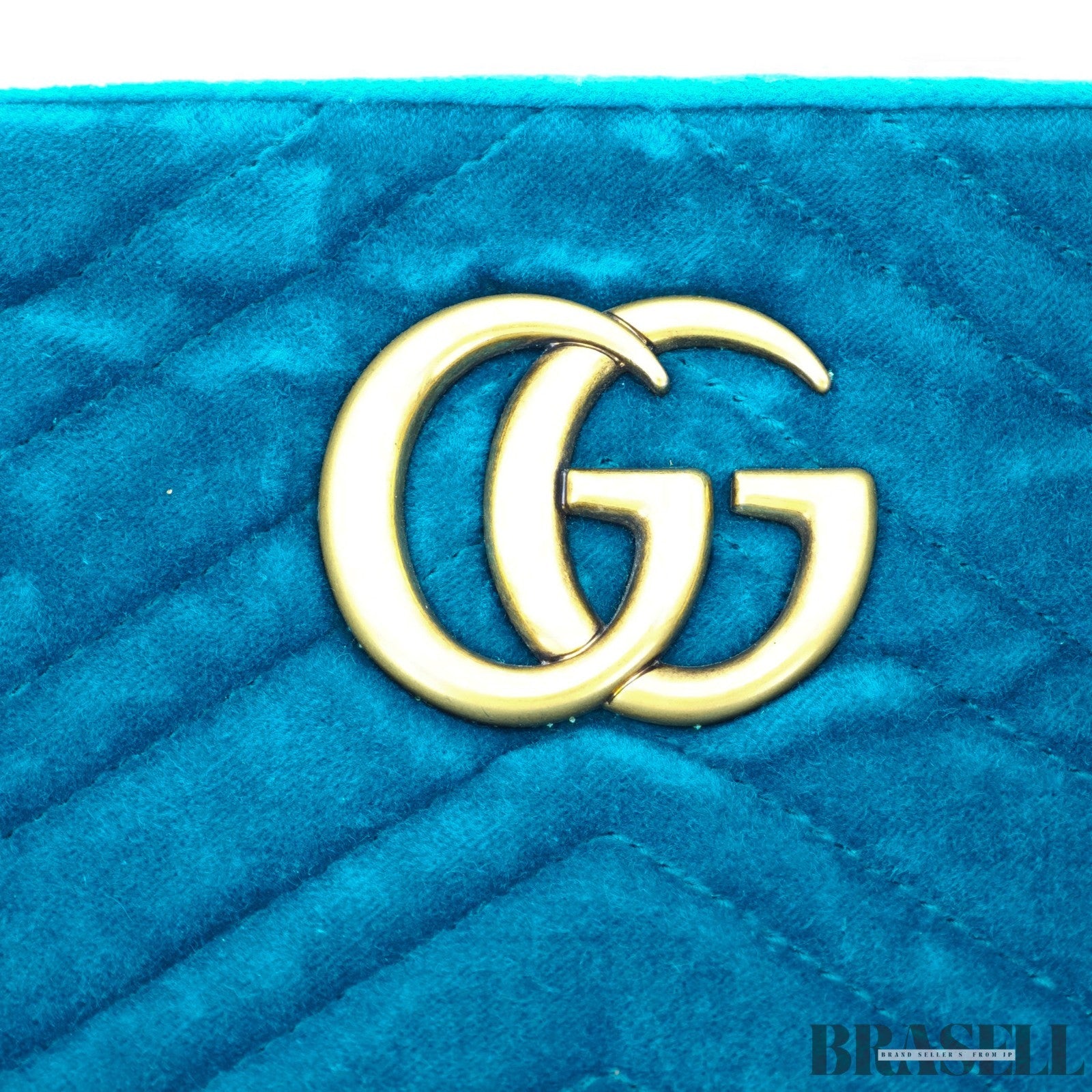 GUCCI Quilted Small Bag 447632 Velvet Green