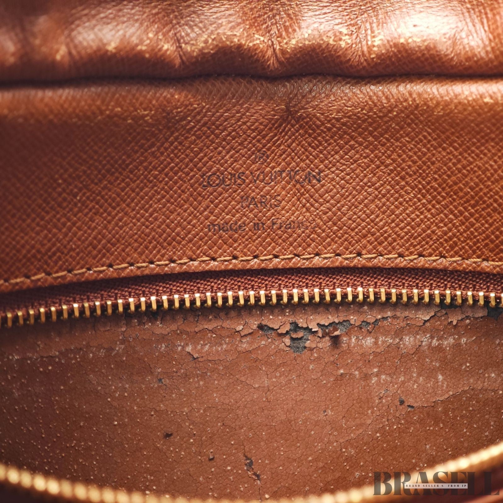 LOUIS VUITTON Boulogne 30 Shoulder Bag Monogram Leather Brown M51265 Women