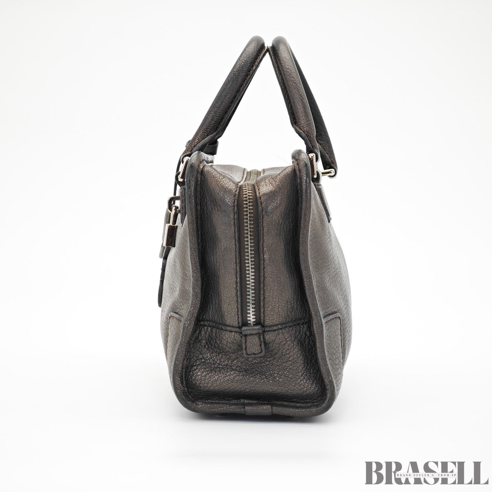 LOEWE Amazona 23 Bag Horizontal Handbag Gunmetal Women's and Men's