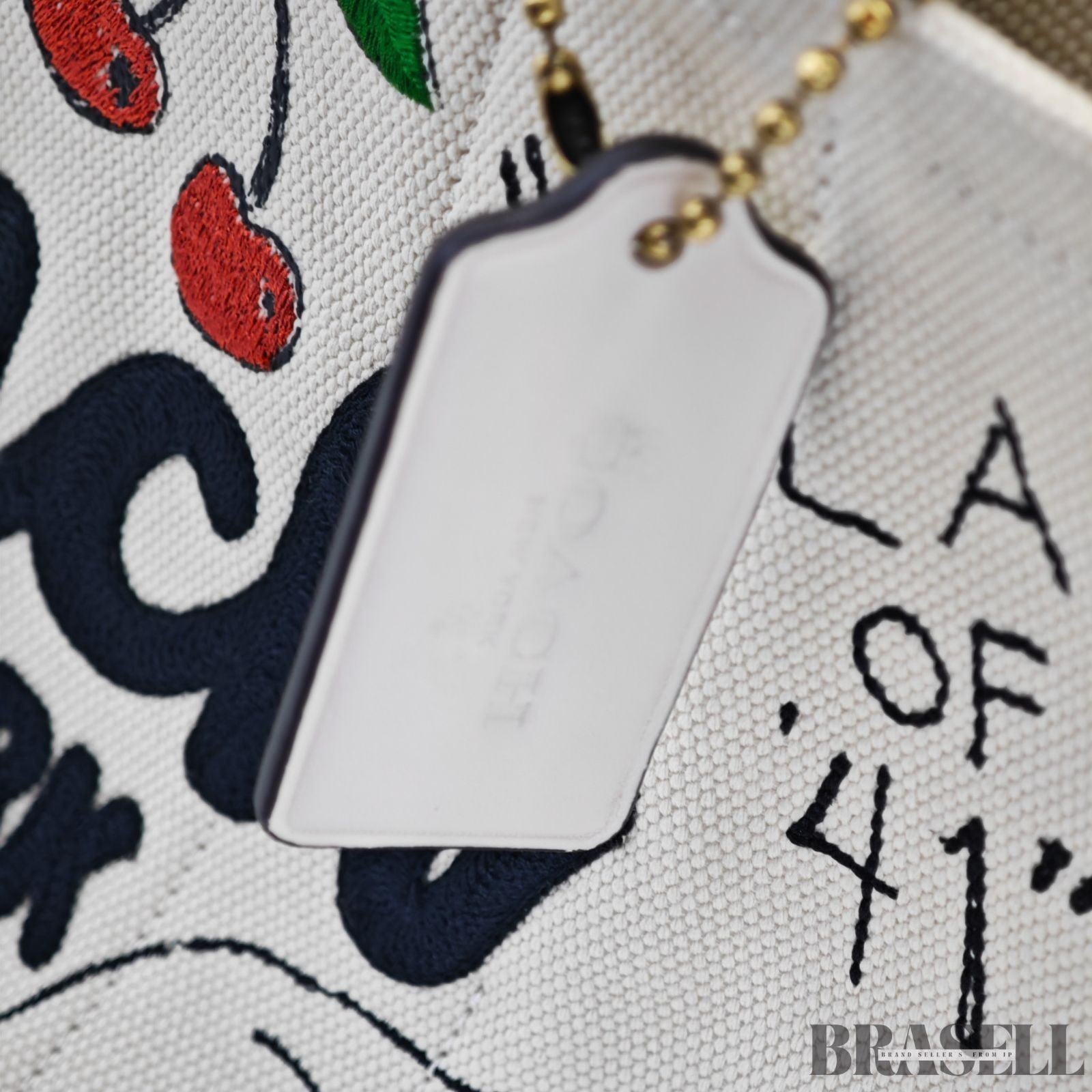 COACH Cargo Tote Bag Sketch Print New York 2-Way Shoulder Bag White