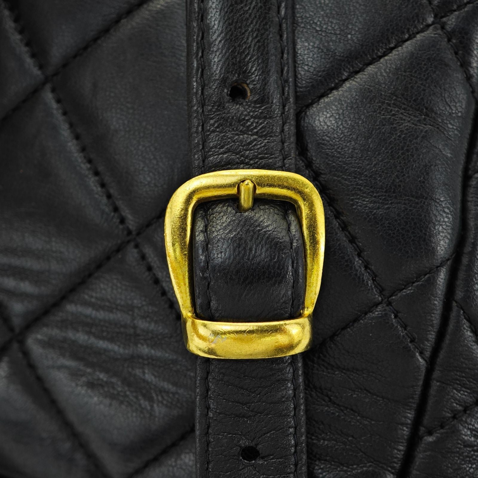 CHANEL Matelasse Bag Backpack Black Women's