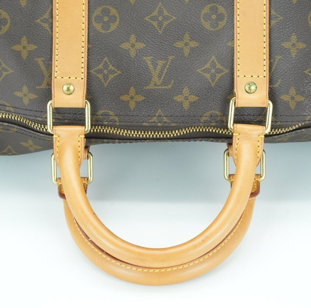 LOUIS VUITTON Keepall 55 M41424 Boston Bag Travel Bag Brown Large Capacity