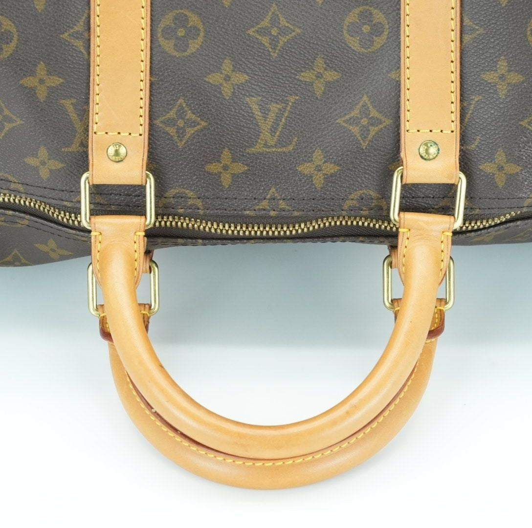 LOUIS VUITTON Keepall 55 M41424 Boston Bag Travel Bag Brown Large Capacity