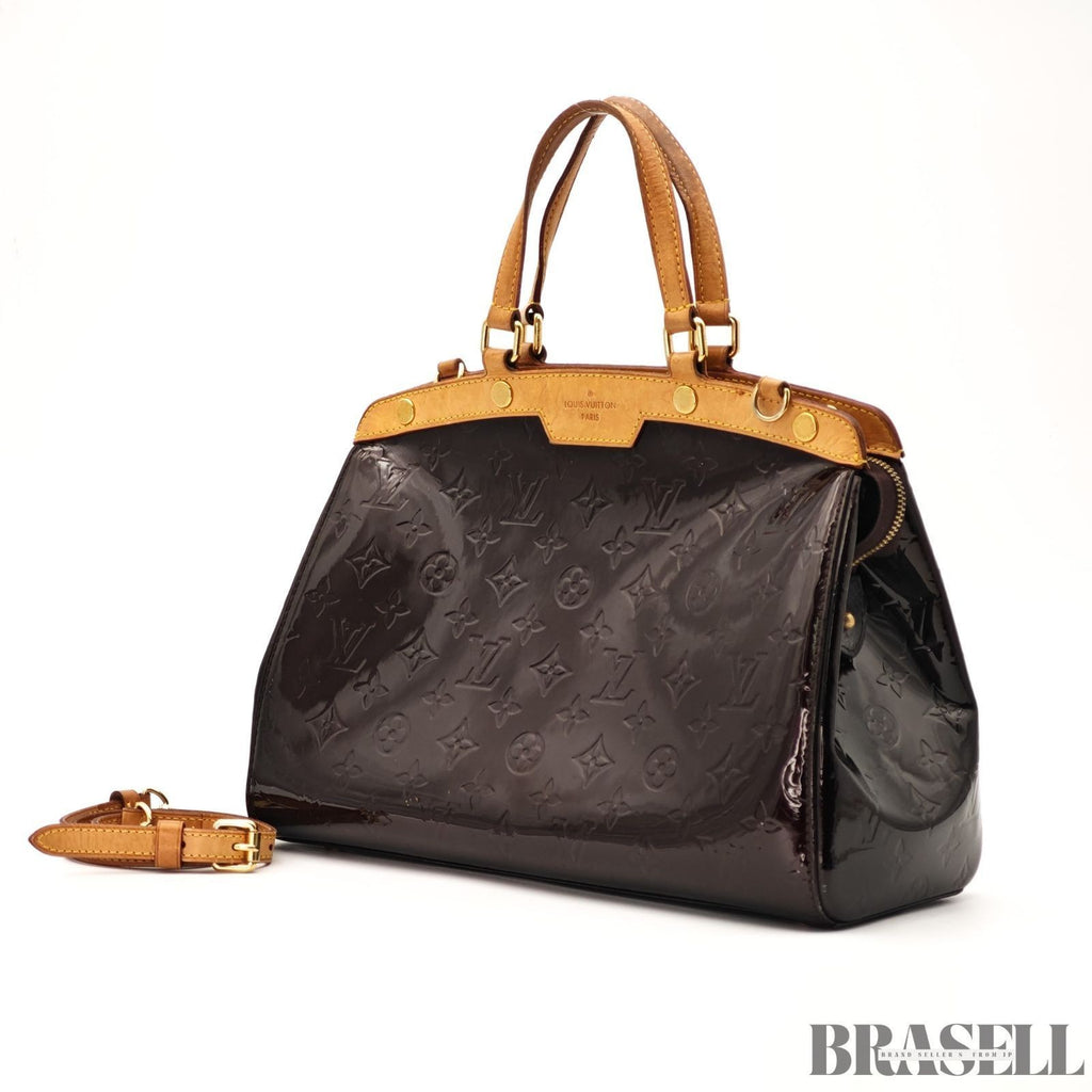 LOUIS VUITTON Monogram Vernis Blair MM Hand Bag 2way M91619 Auth Brown
